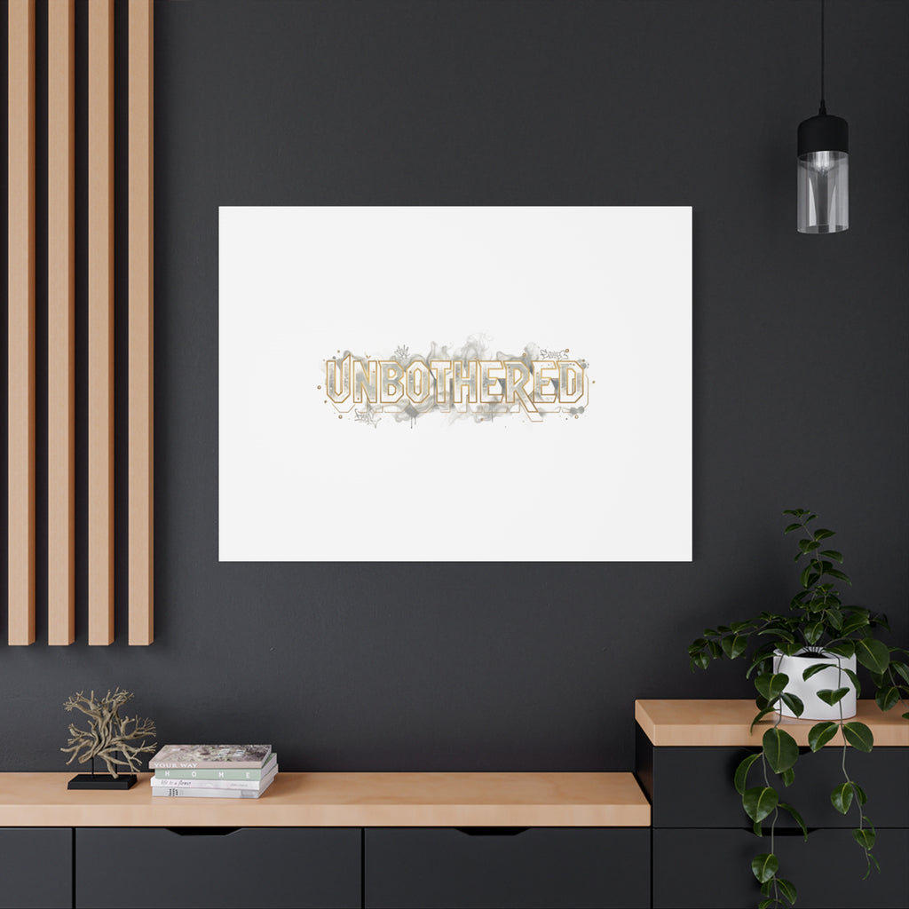 Unbothered Typography Canvas | Cost of Living Humor, BrokeLife Poster