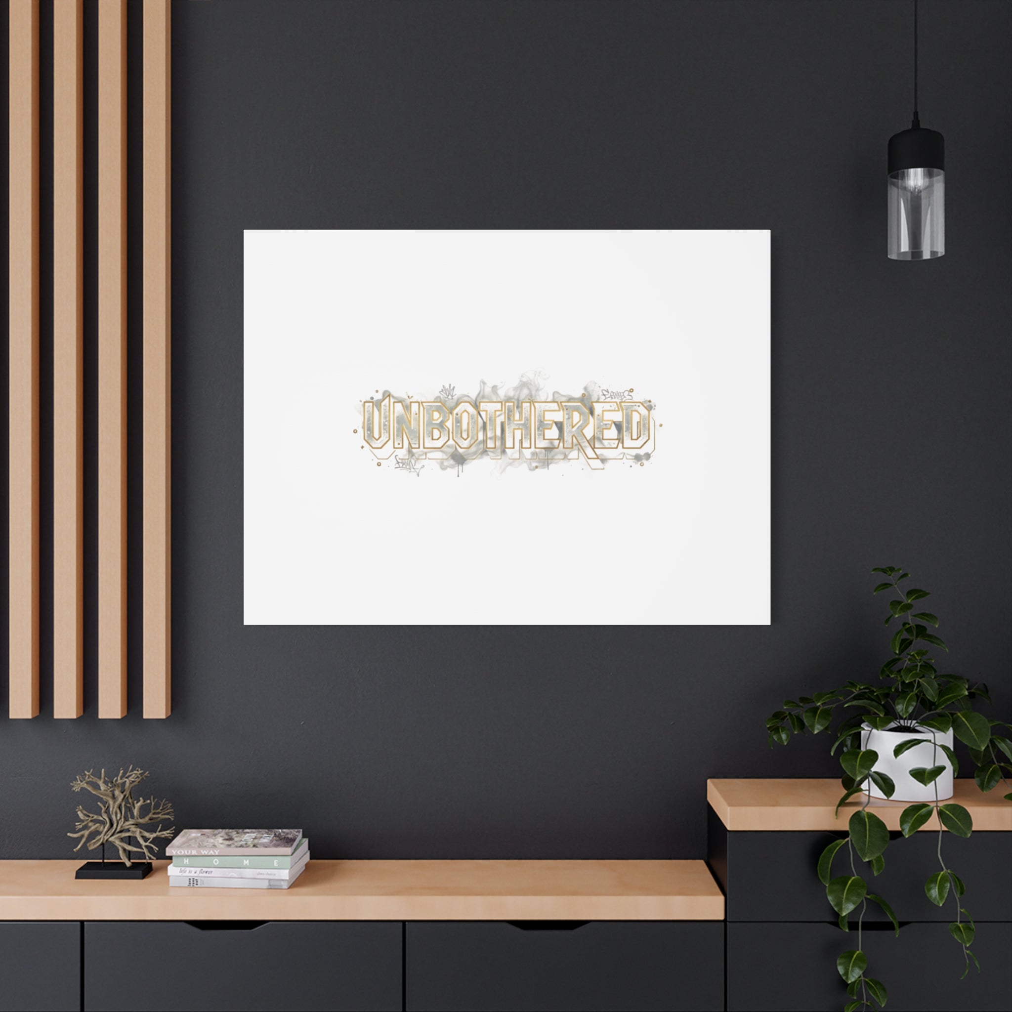 Unbothered Typography Canvas | Cost of Living Humor, BrokeLife Poster