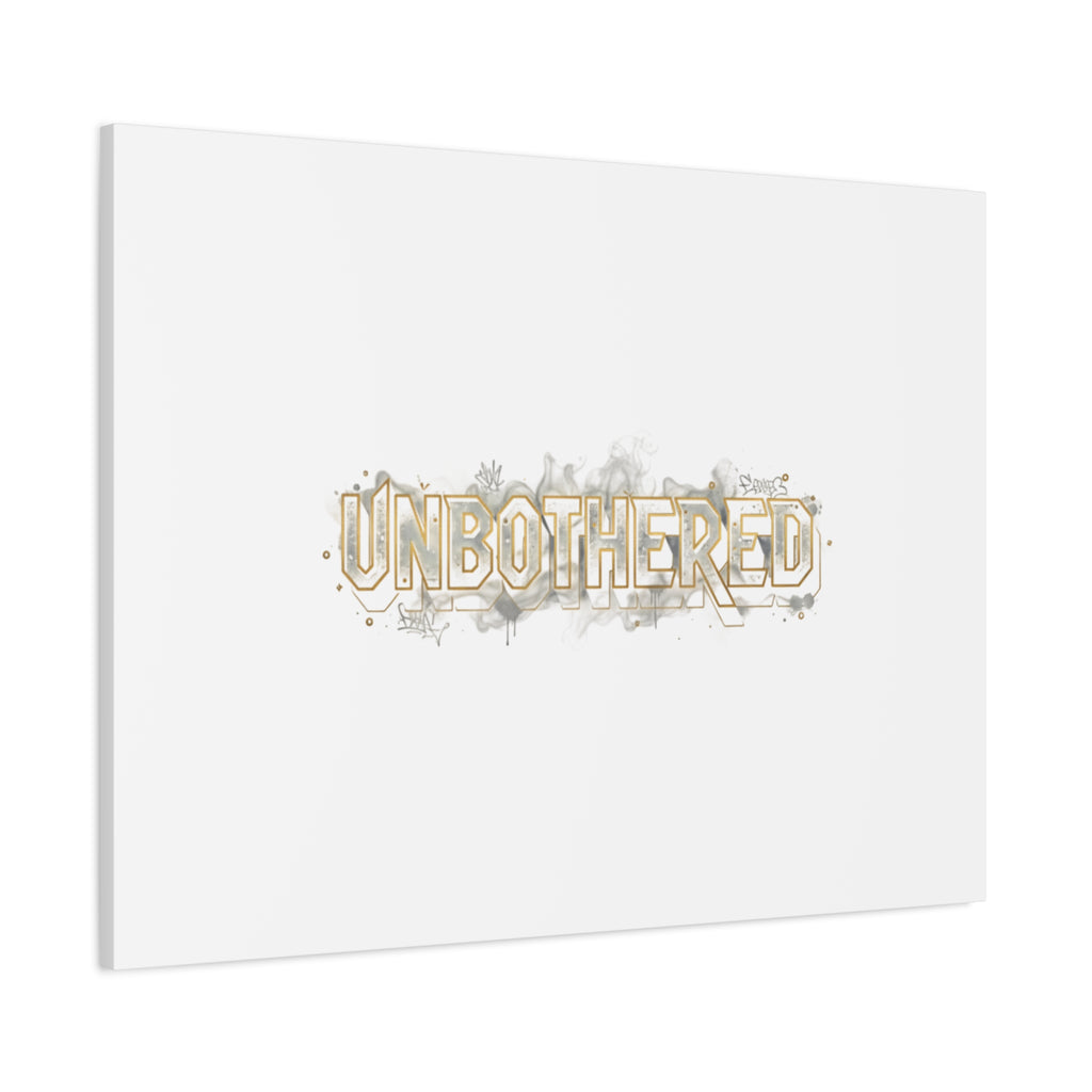 Unbothered Typography Canvas | Cost of Living Humor, BrokeLife Poster