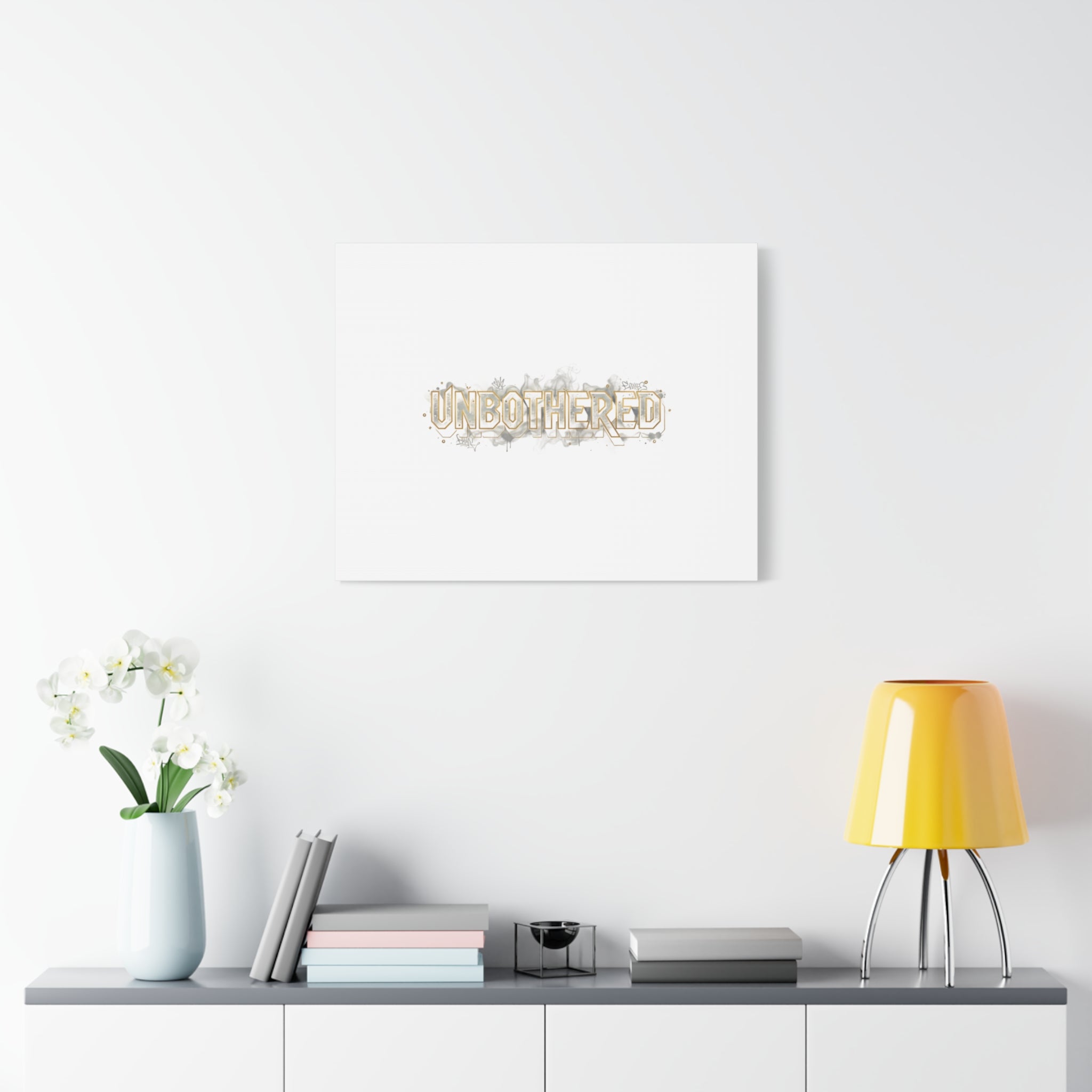 Unbothered Typography Canvas | Cost of Living Humor, BrokeLife Poster