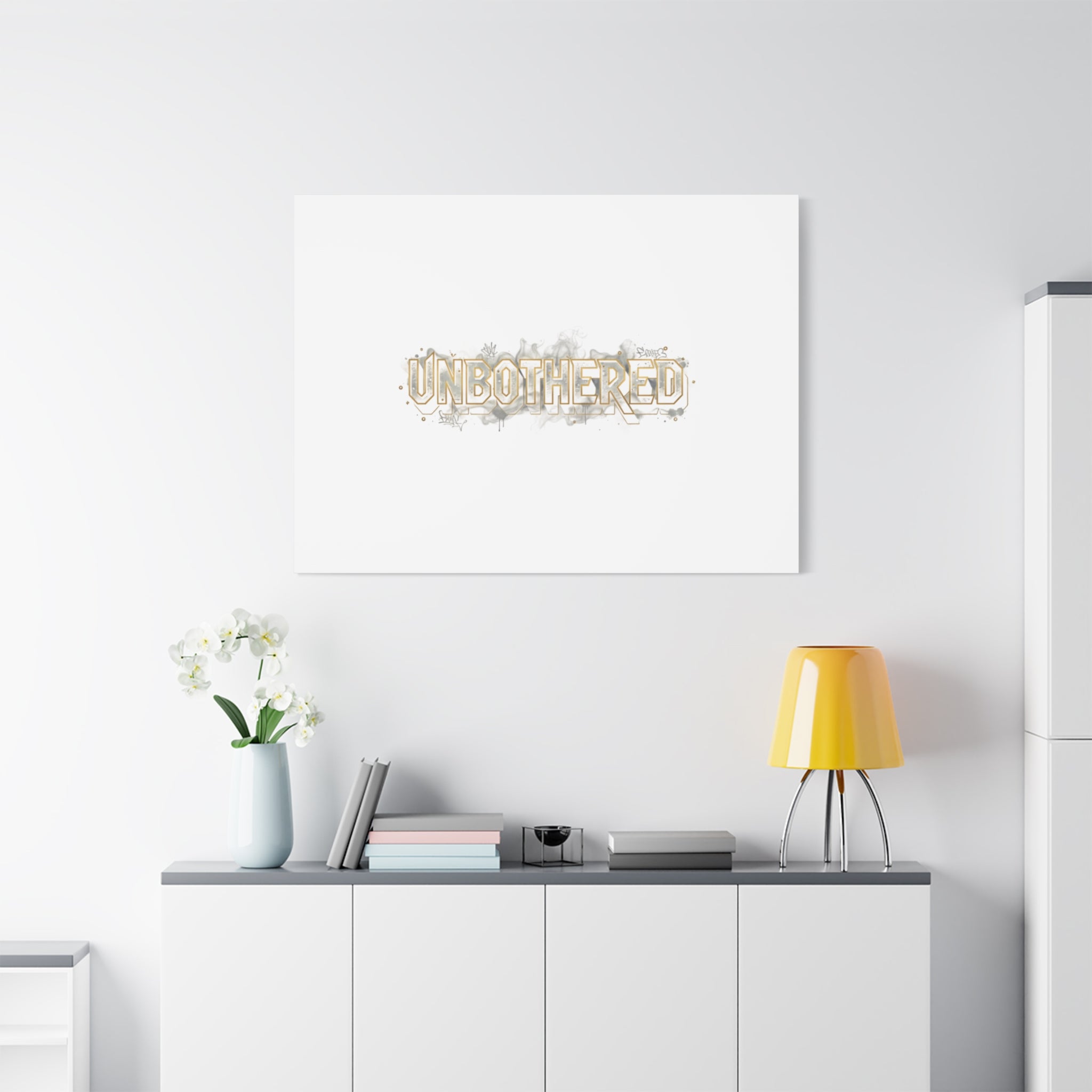 Unbothered Typography Canvas | Cost of Living Humor, BrokeLife Poster