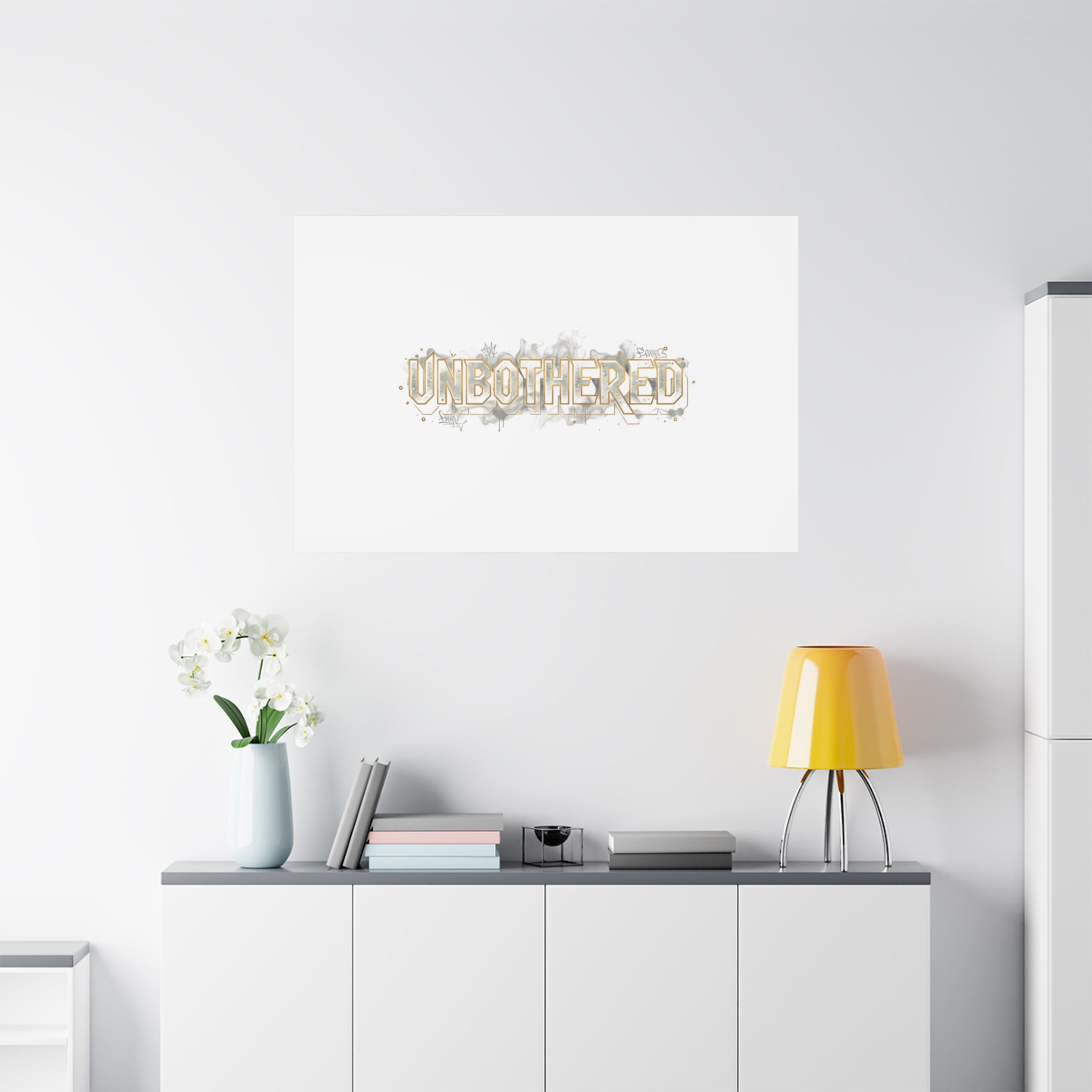 Unbothered Typography Canvas | Cost of Living Humor, BrokeLife Poster