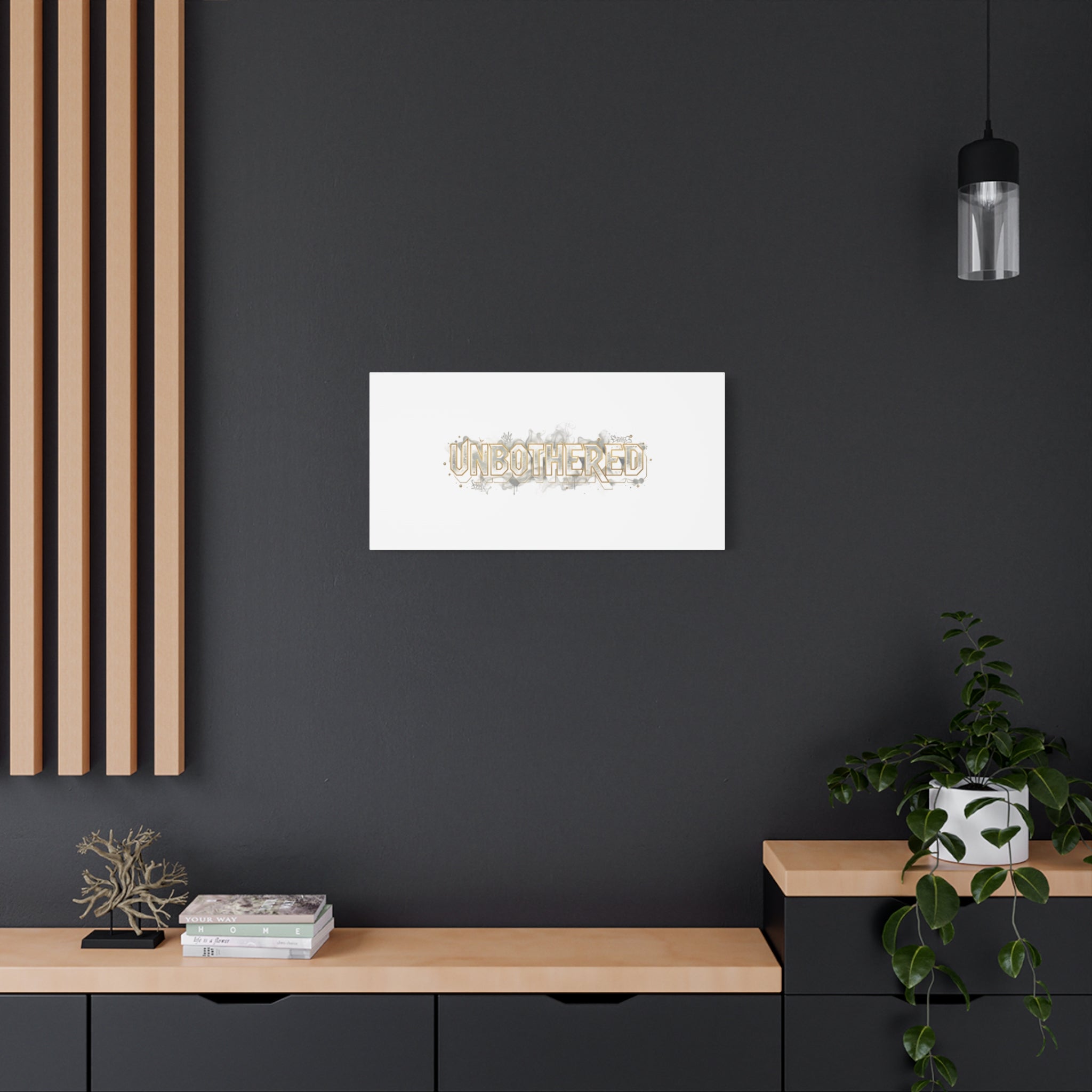Unbothered Typography Canvas | Cost of Living Humor, BrokeLife Poster