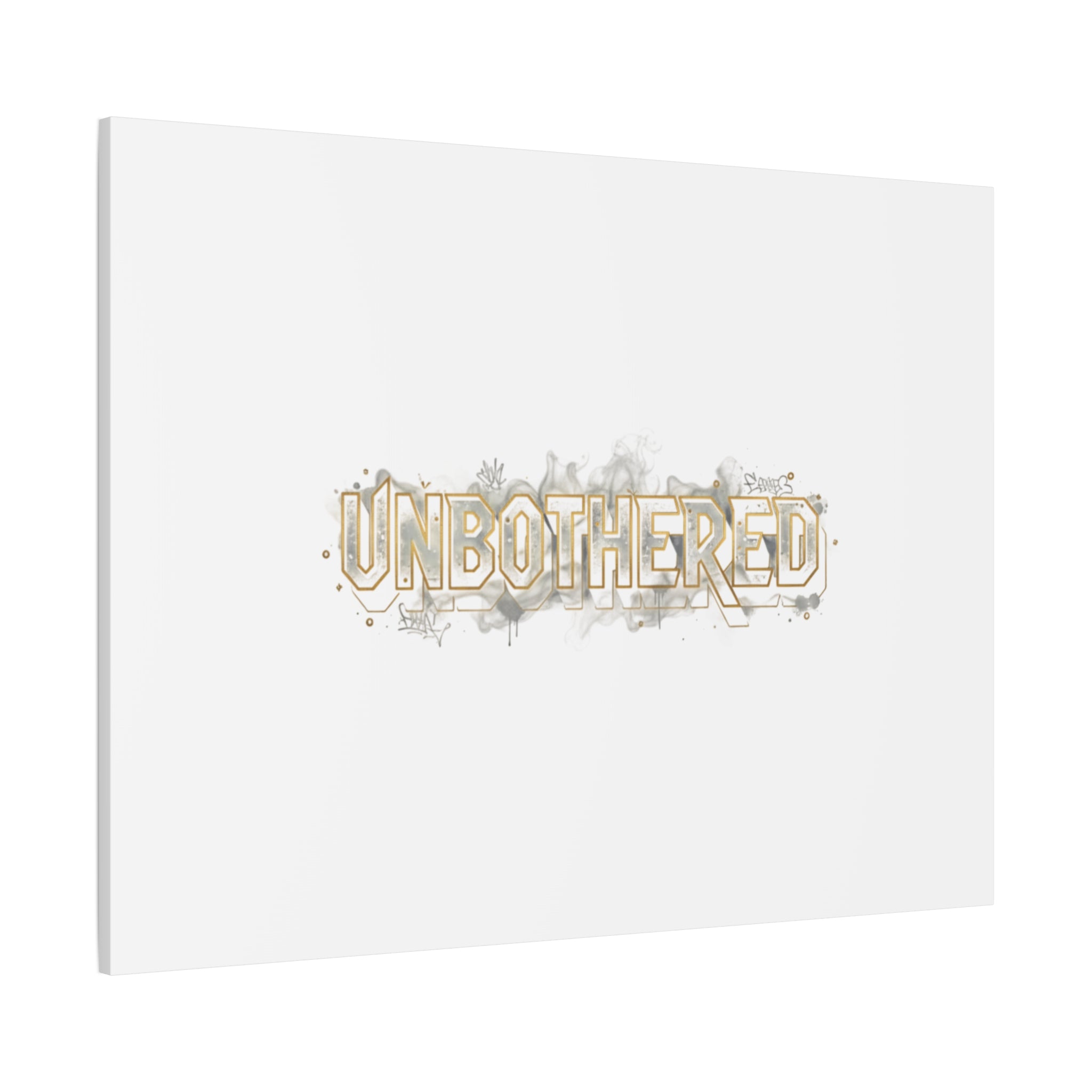 Unbothered Typography Canvas | Cost of Living Humor, BrokeLife Poster
