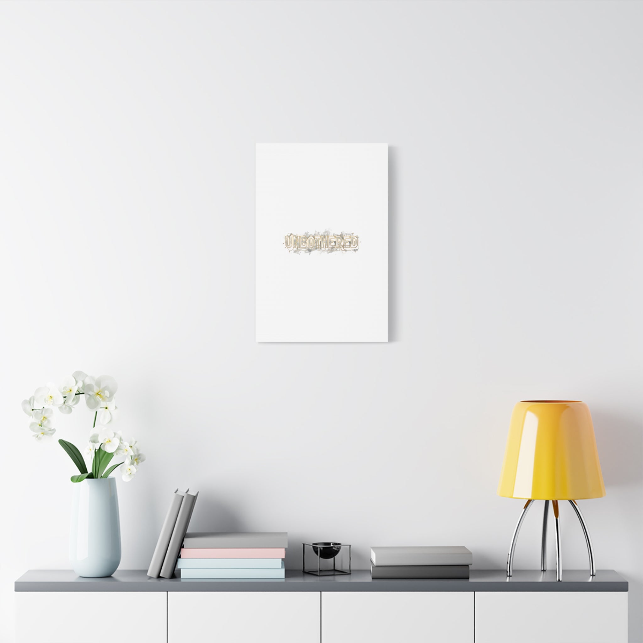 Unbothered Typography Canvas | Cost of Living Humor, BrokeLife Poster