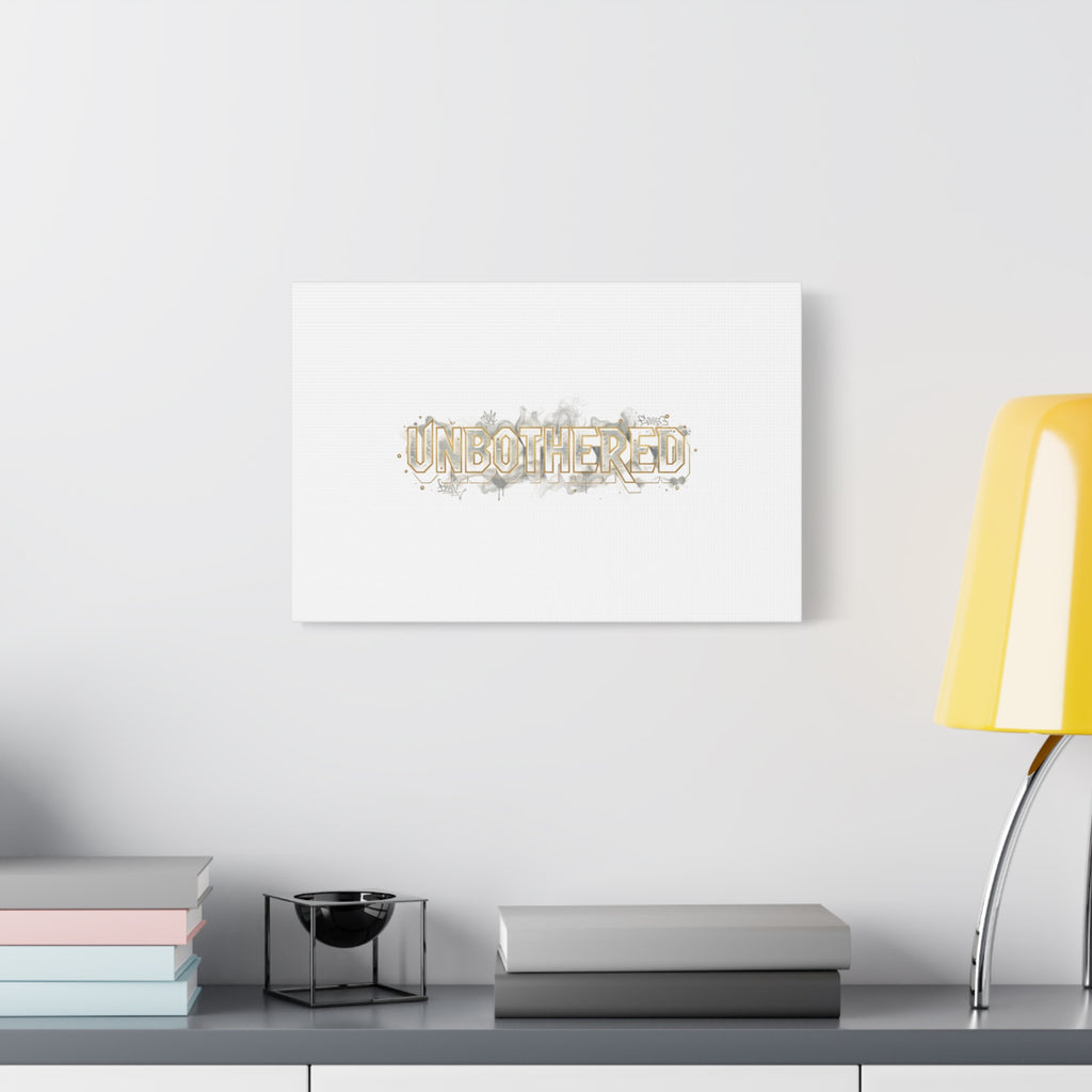 Unbothered Typography Canvas | Cost of Living Humor, BrokeLife Poster
