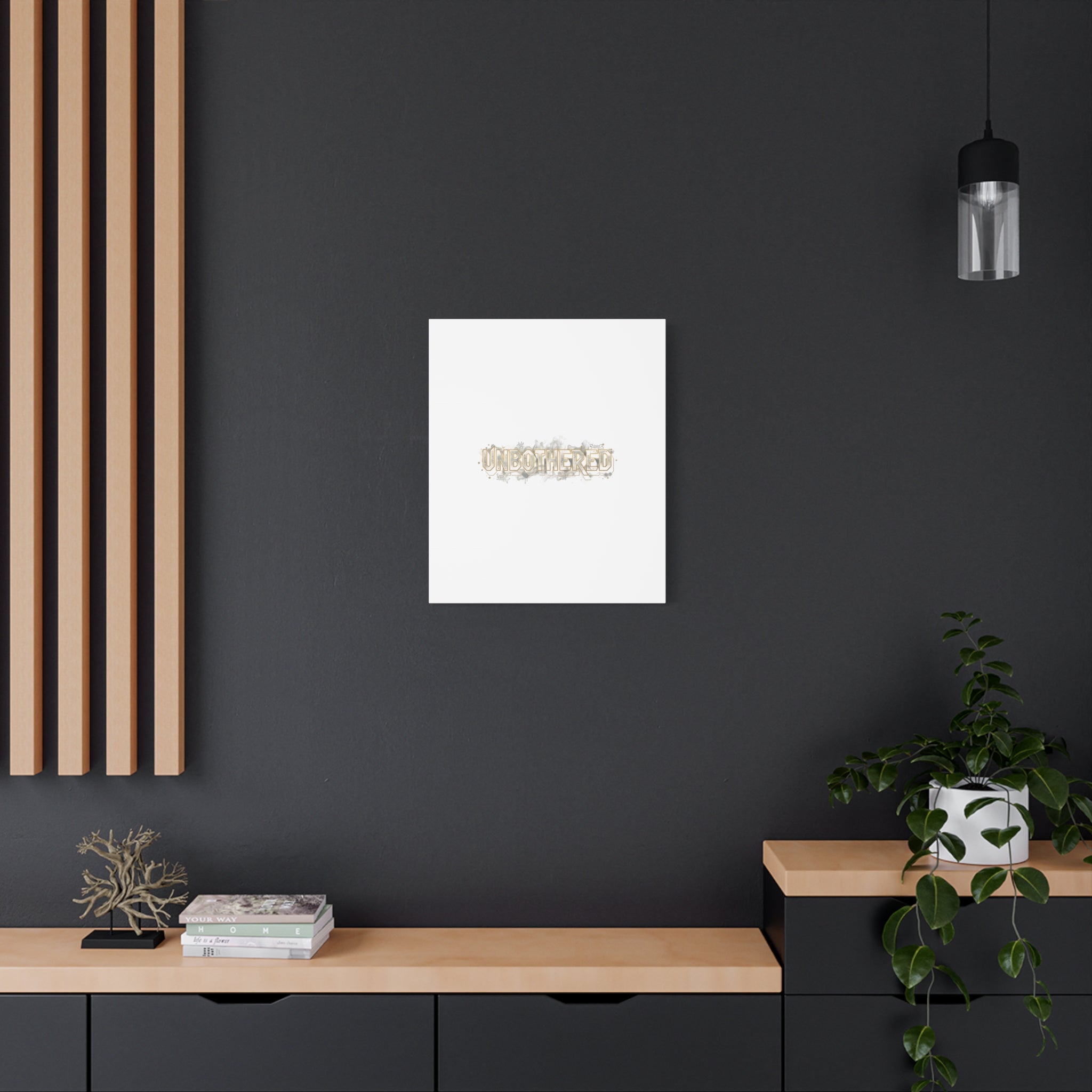 Unbothered Typography Canvas | Cost of Living Humor, BrokeLife Poster