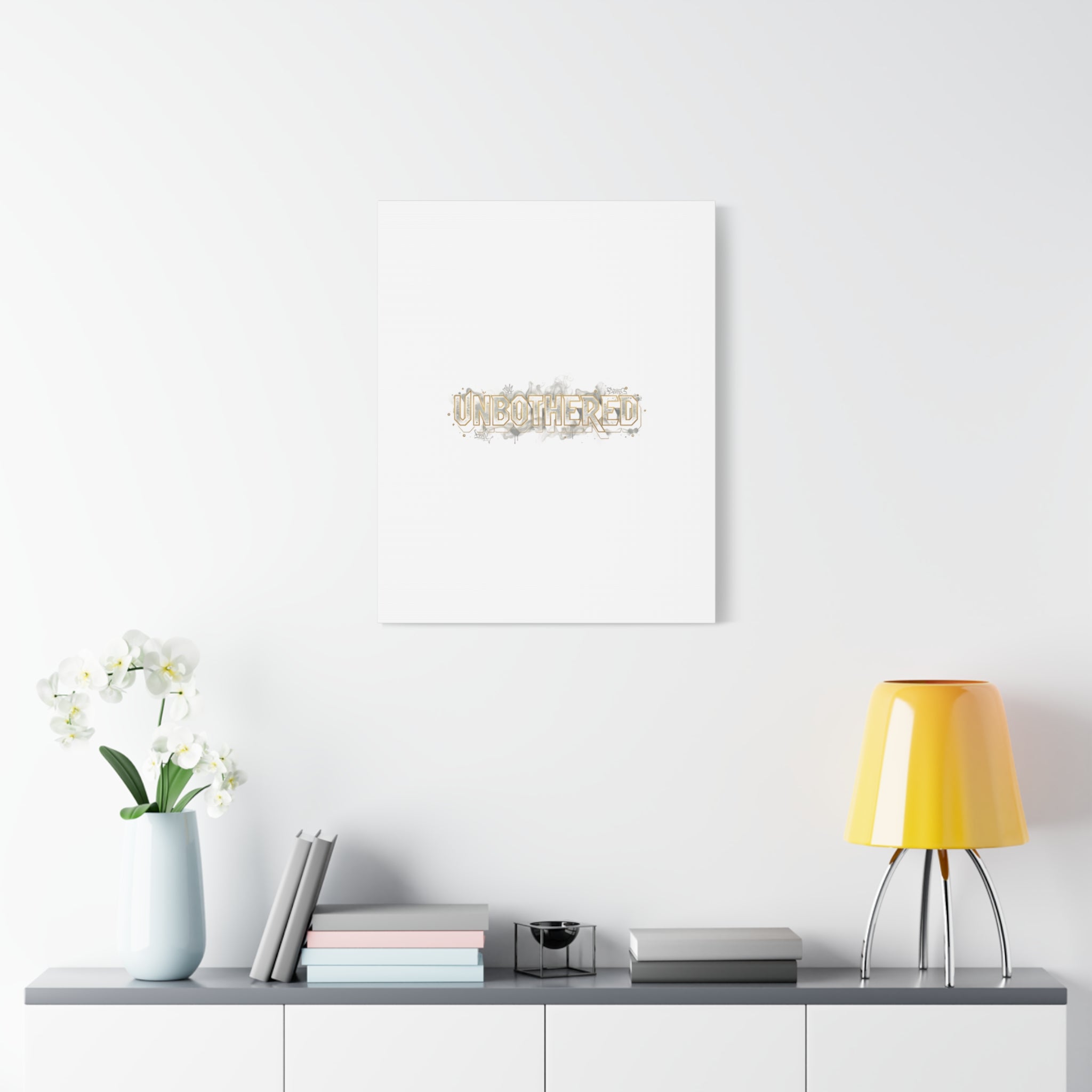 Unbothered Typography Canvas | Cost of Living Humor, BrokeLife Poster