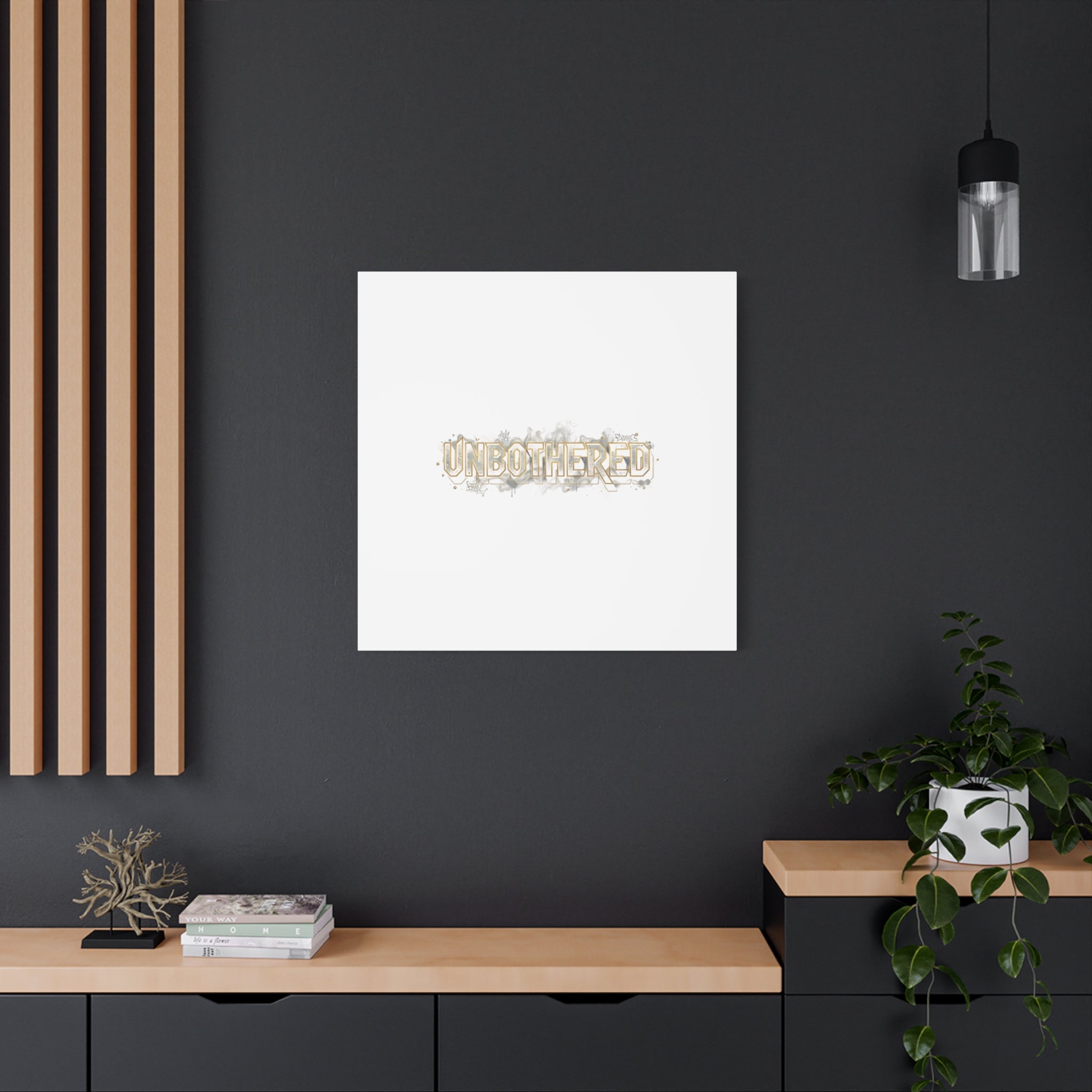 Unbothered Typography Canvas | Cost of Living Humor, BrokeLife Poster