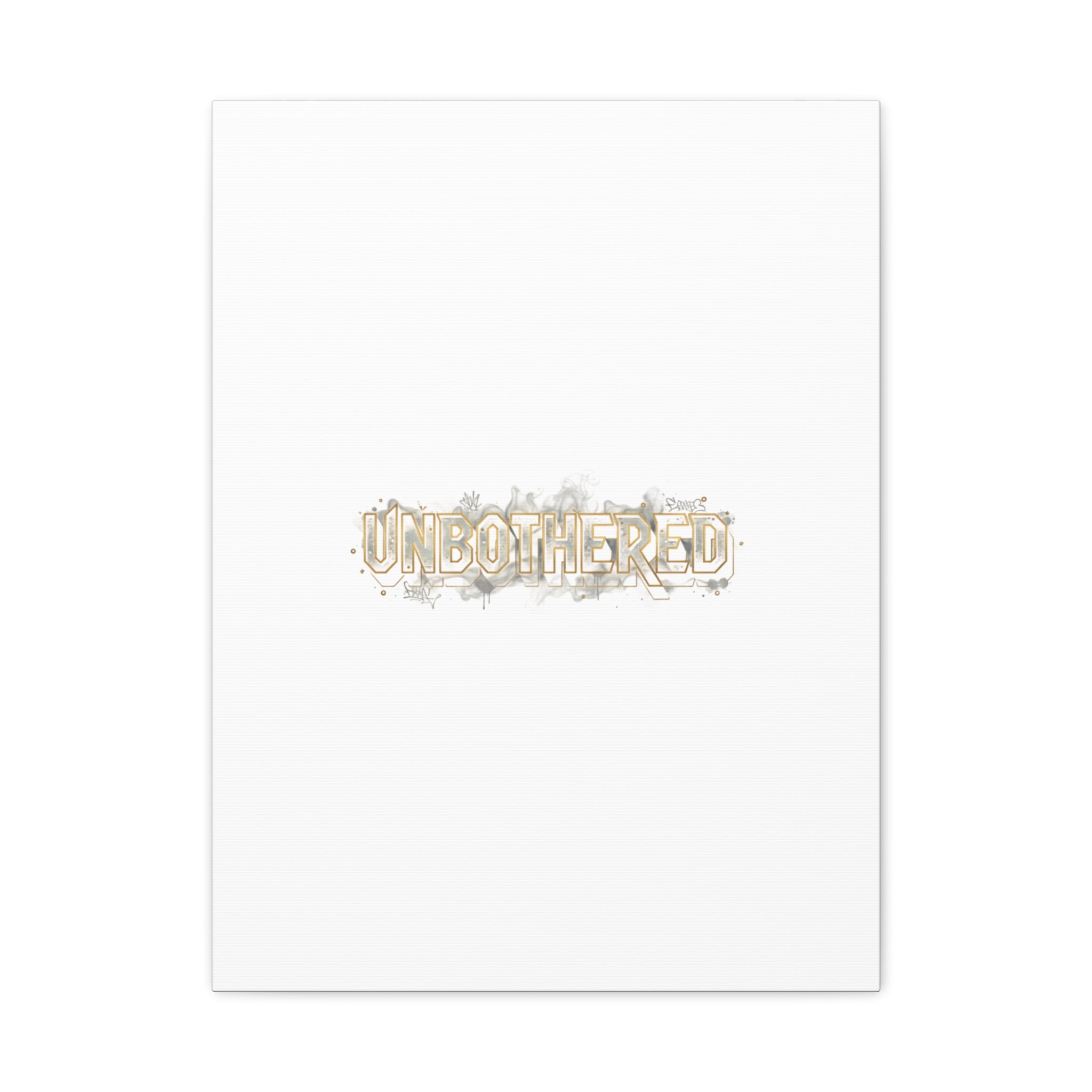 Unbothered Typography Canvas | Cost of Living Humor, BrokeLife Poster