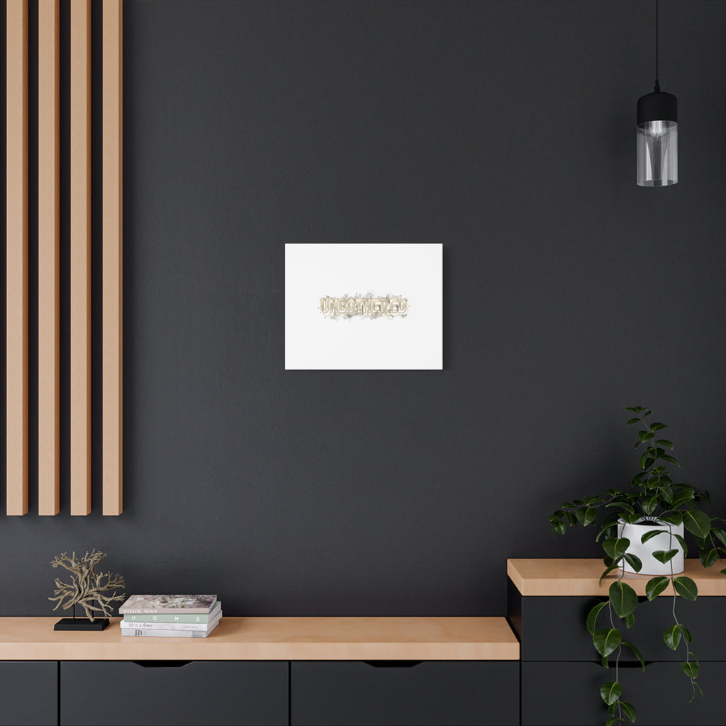 Unbothered Typography Canvas | Cost of Living Humor, BrokeLife Poster
