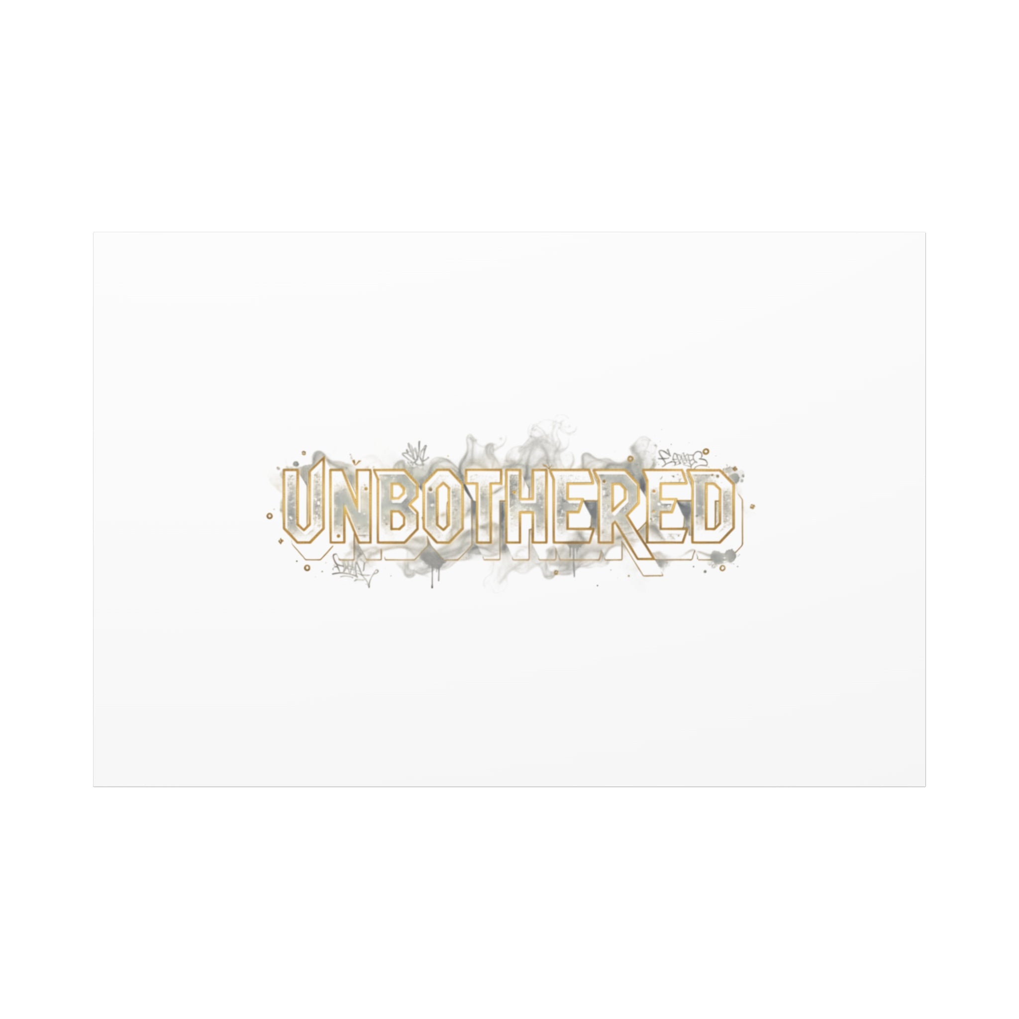 Unbothered Typography Canvas | Cost of Living Humor, BrokeLife Poster