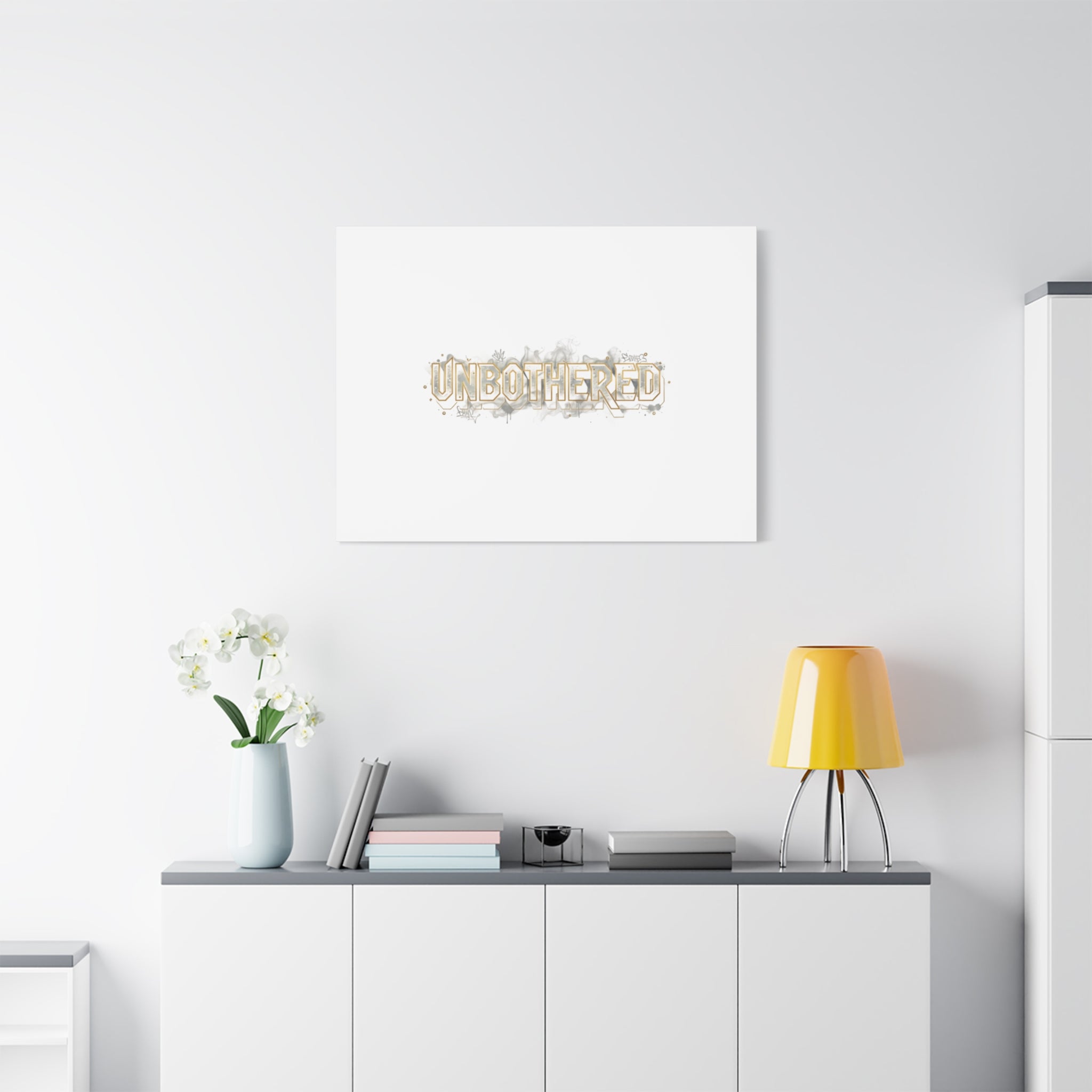 Unbothered Typography Canvas | Cost of Living Humor, BrokeLife Poster