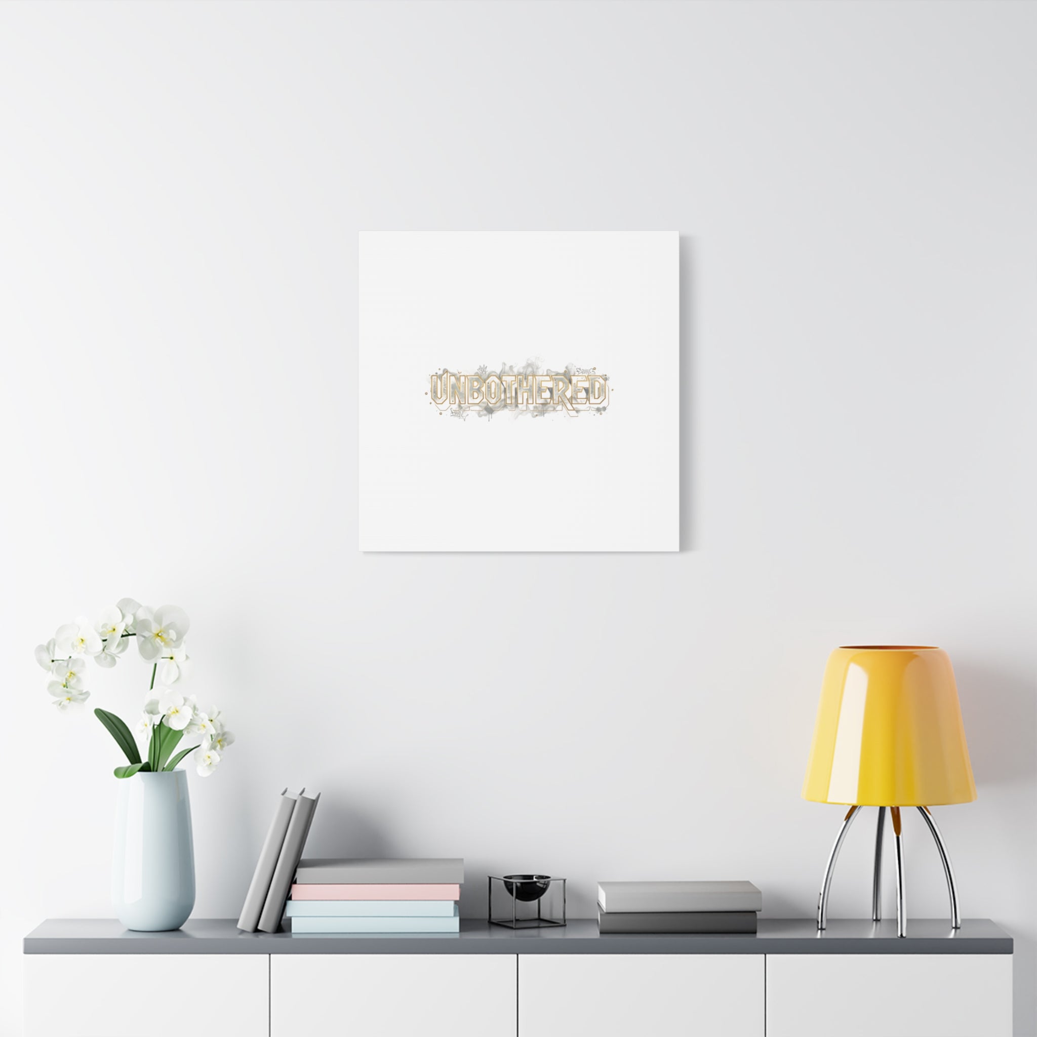Unbothered Typography Canvas | Cost of Living Humor, BrokeLife Poster