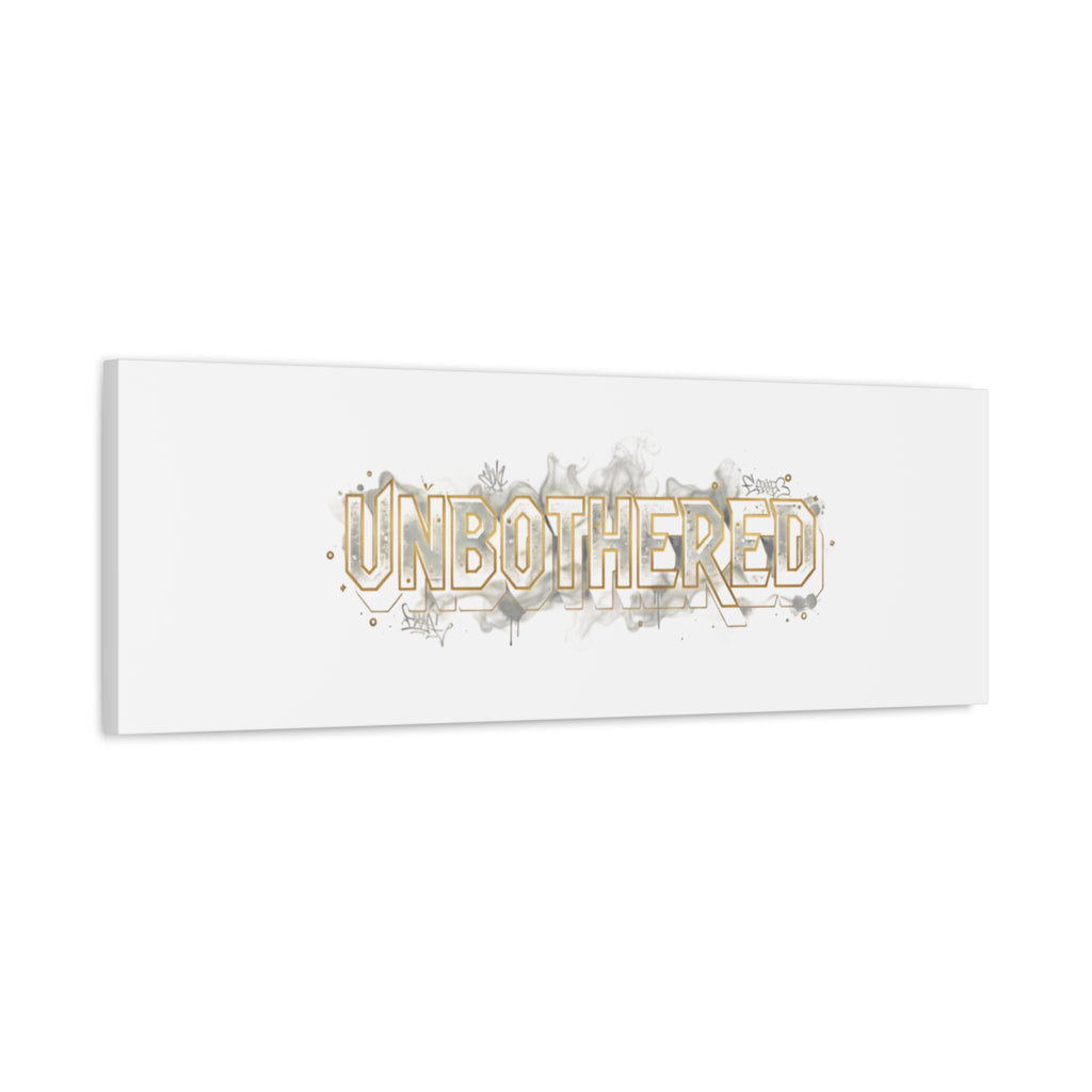 Unbothered Typography Canvas | Cost of Living Humor, BrokeLife Poster