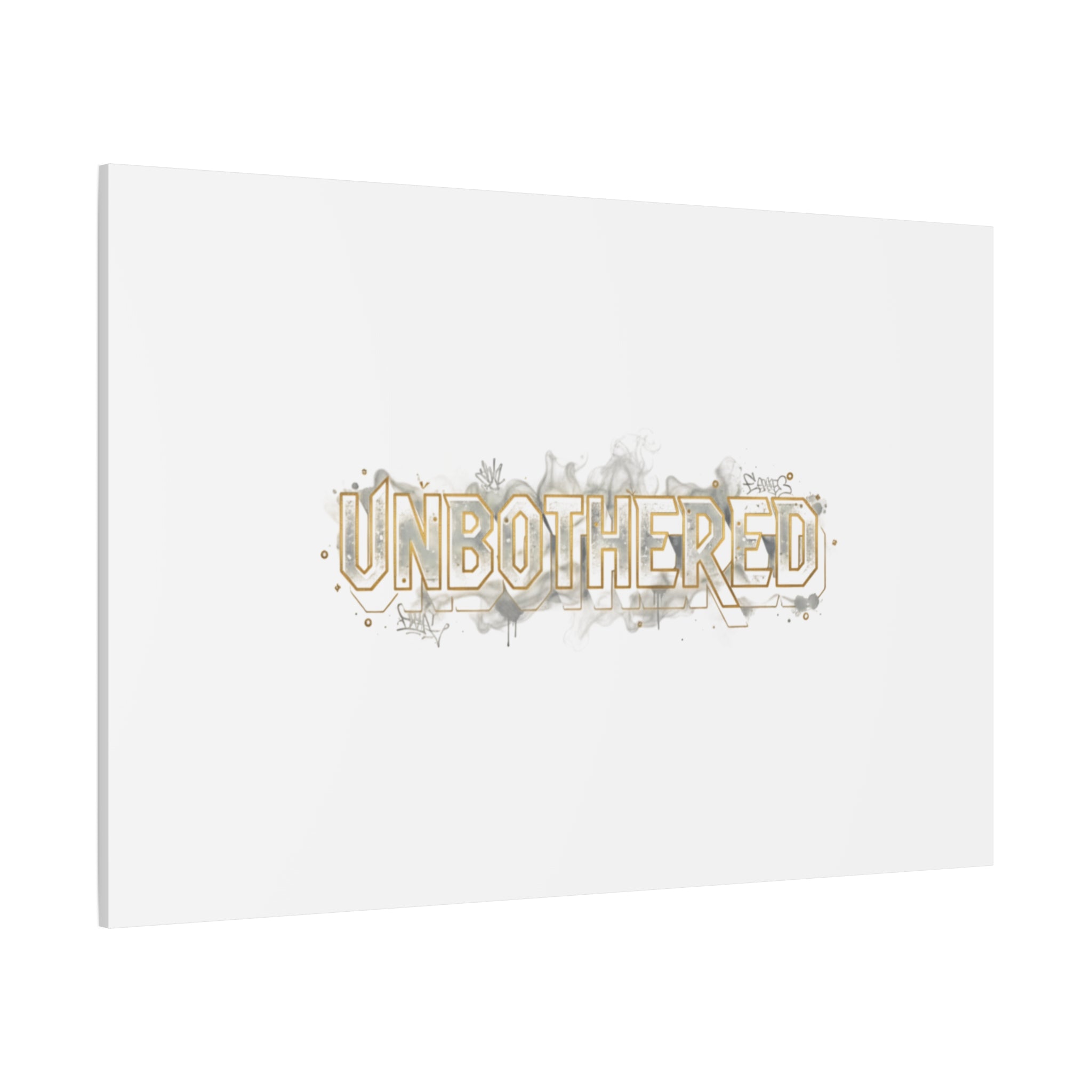 Unbothered Typography Canvas | Cost of Living Humor, BrokeLife Poster