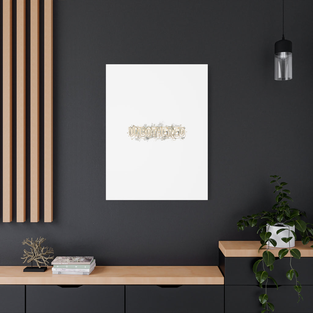 Unbothered Typography Canvas | Cost of Living Humor, BrokeLife Poster