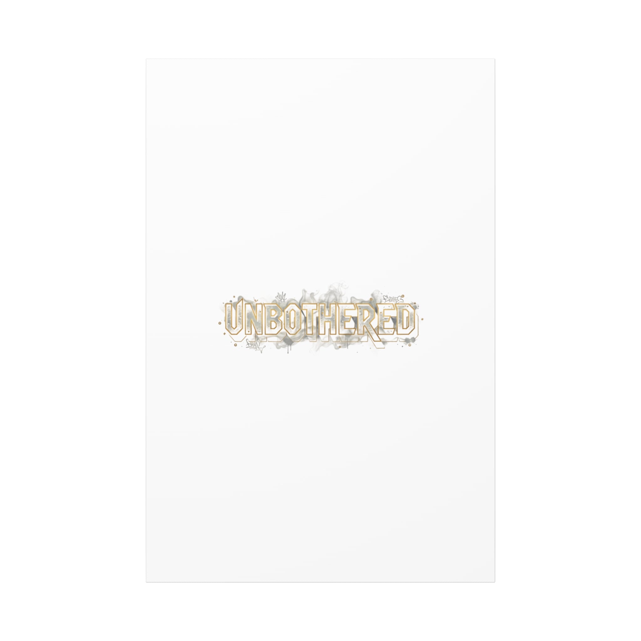 Unbothered Typography Canvas | Cost of Living Humor, BrokeLife Poster