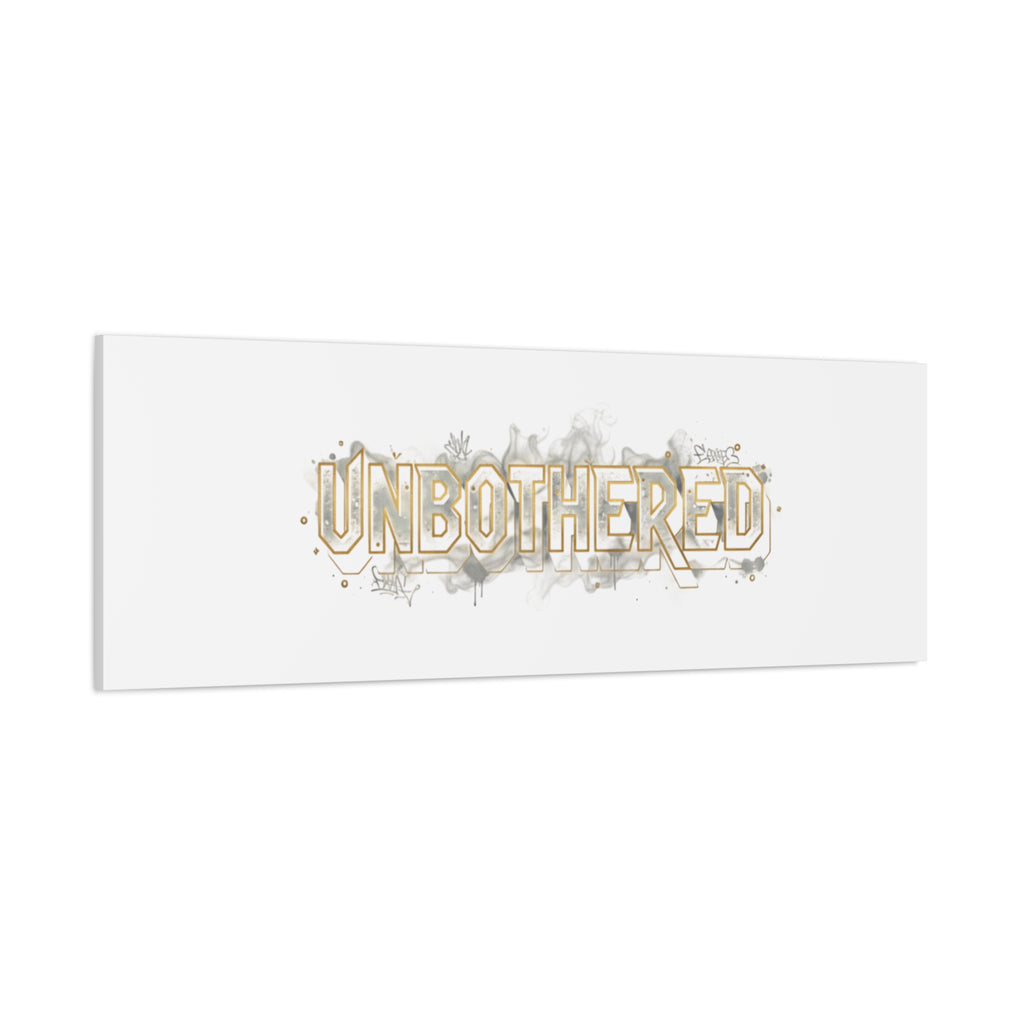 Unbothered Typography Canvas | Cost of Living Humor, BrokeLife Poster