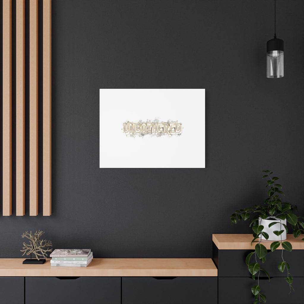Unbothered Typography Canvas | Cost of Living Humor, BrokeLife Poster