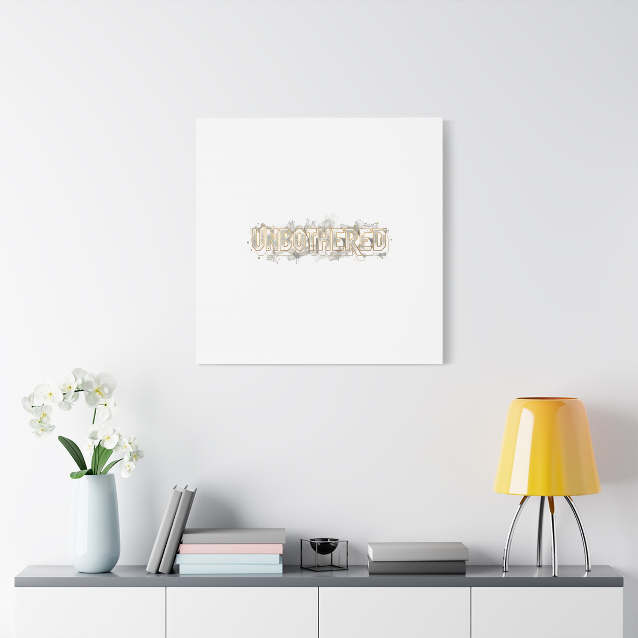 Unbothered Typography Canvas | Cost of Living Humor, BrokeLife Poster