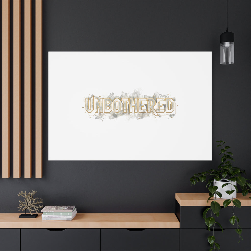 Unbothered Typography Canvas | Cost of Living Humor, BrokeLife Poster