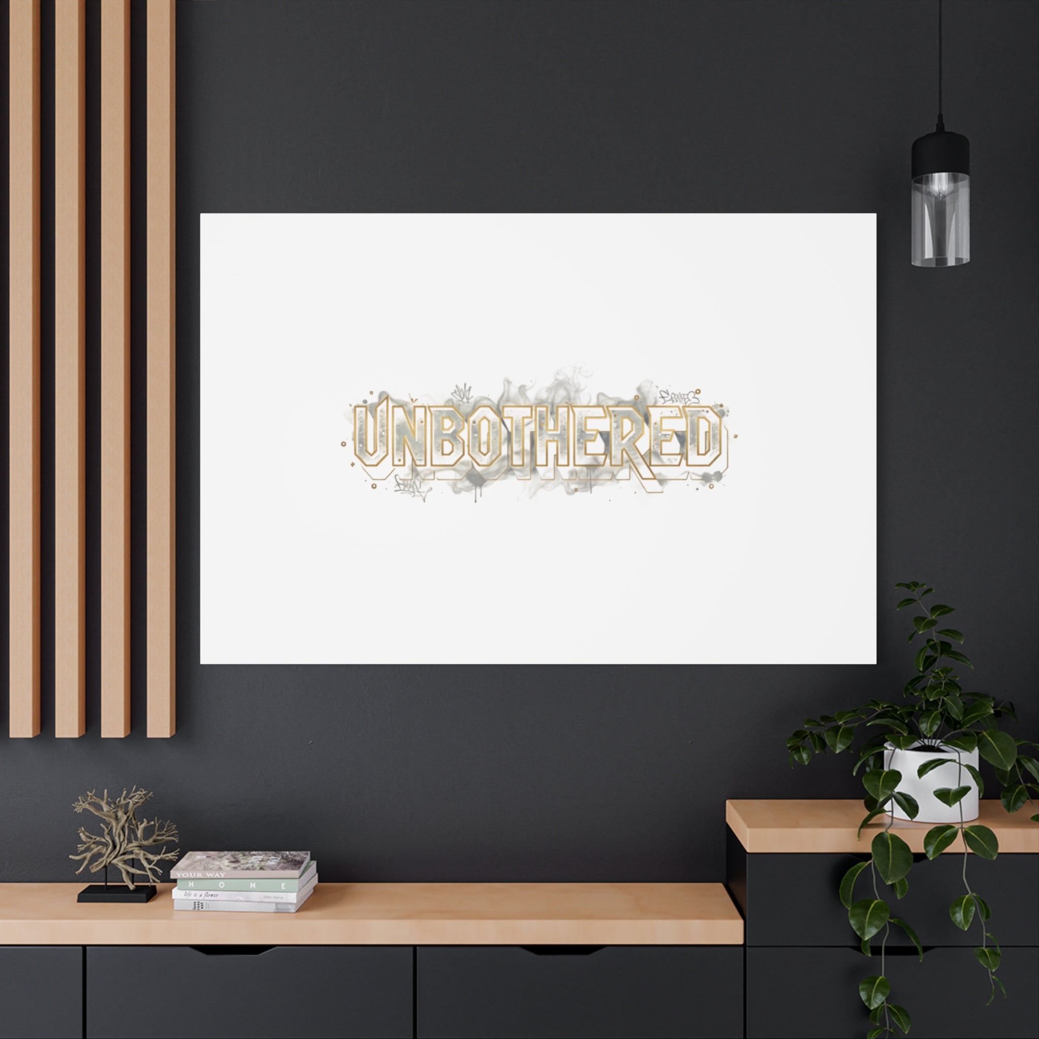 Unbothered Typography Canvas | Cost of Living Humor, BrokeLife Poster