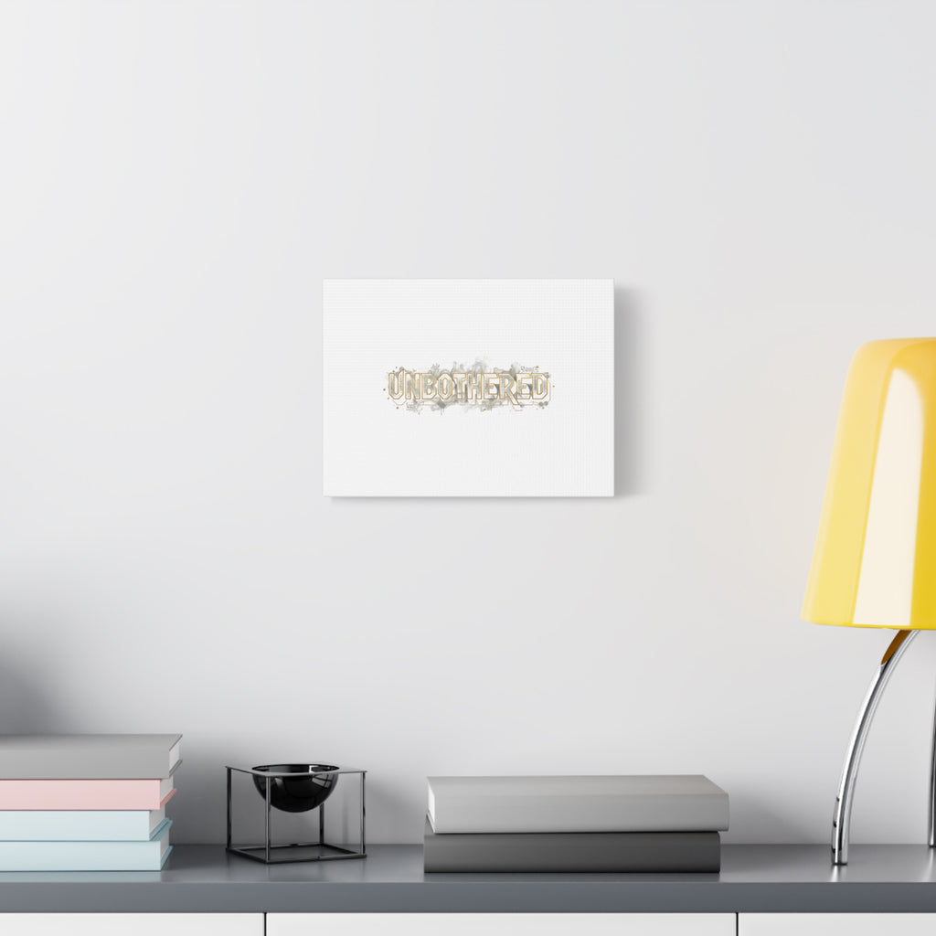 Unbothered Typography Canvas | Cost of Living Humor, BrokeLife Poster