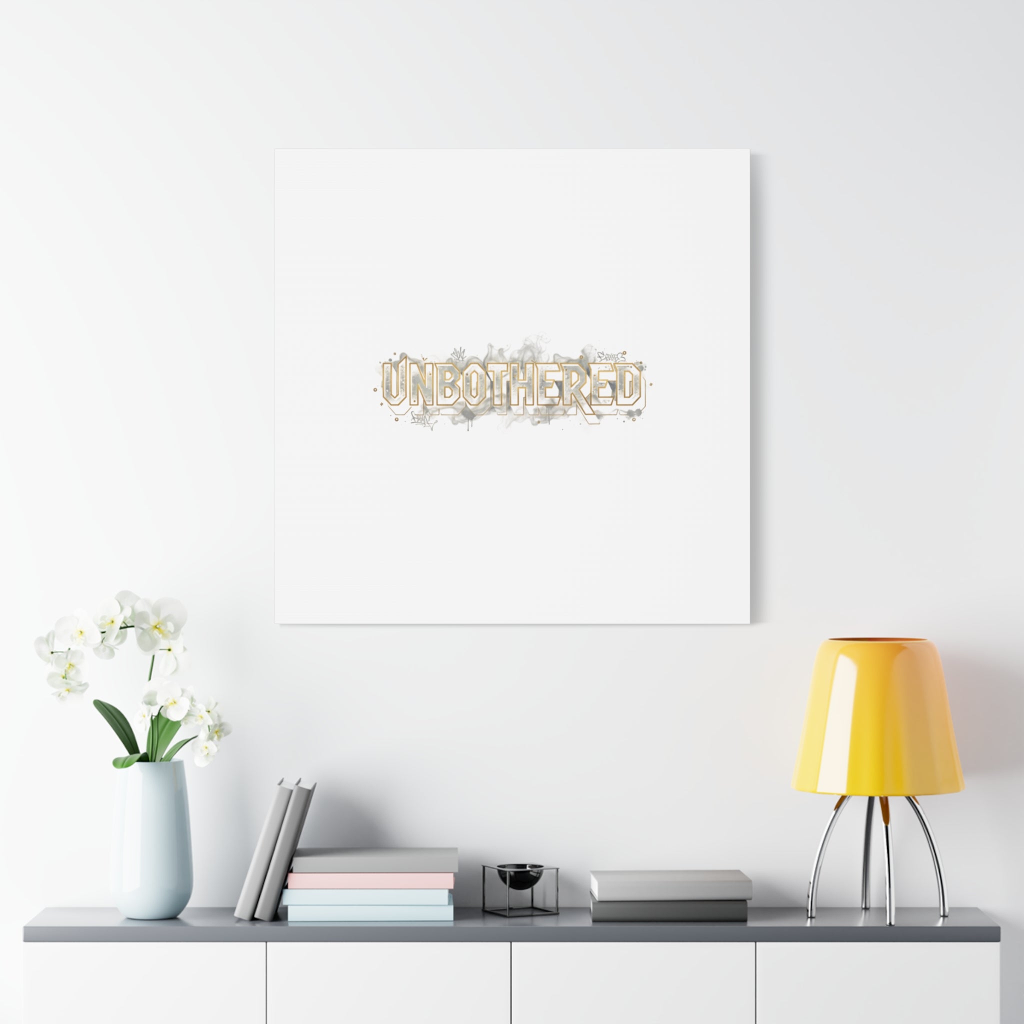 Unbothered Typography Canvas | Cost of Living Humor, BrokeLife Poster