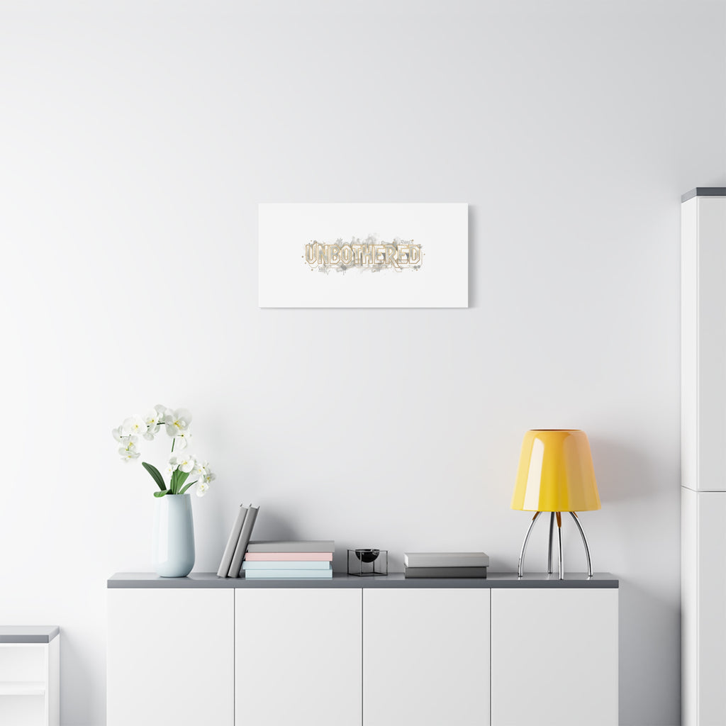 Unbothered Typography Canvas | Cost of Living Humor, BrokeLife Poster