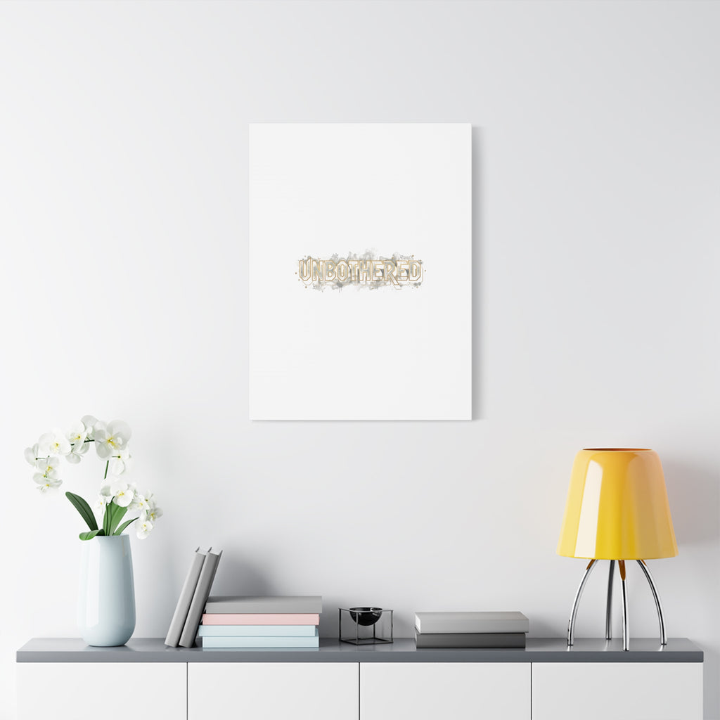 Unbothered Typography Canvas | Cost of Living Humor, BrokeLife Poster