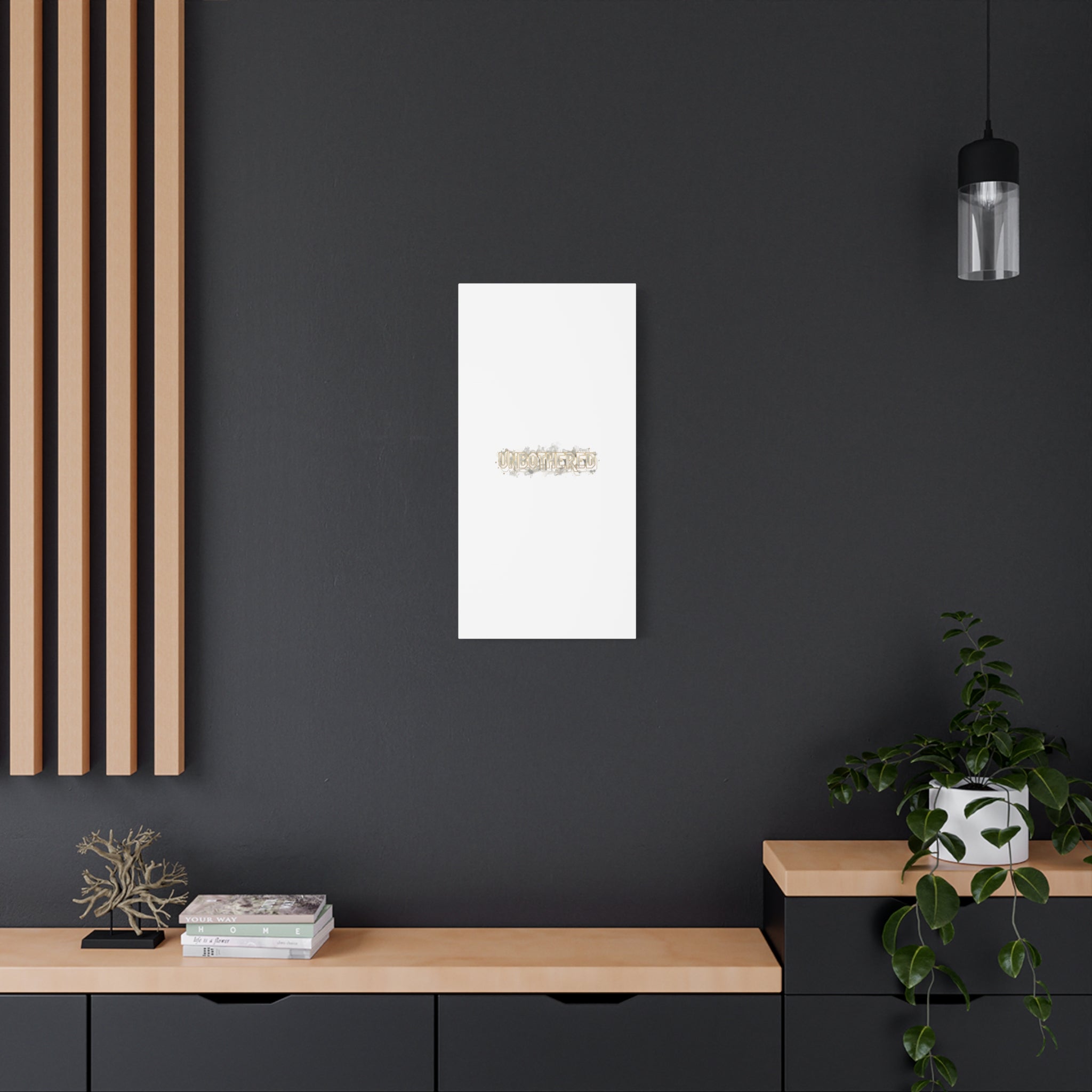 Unbothered Typography Canvas | Cost of Living Humor, BrokeLife Poster