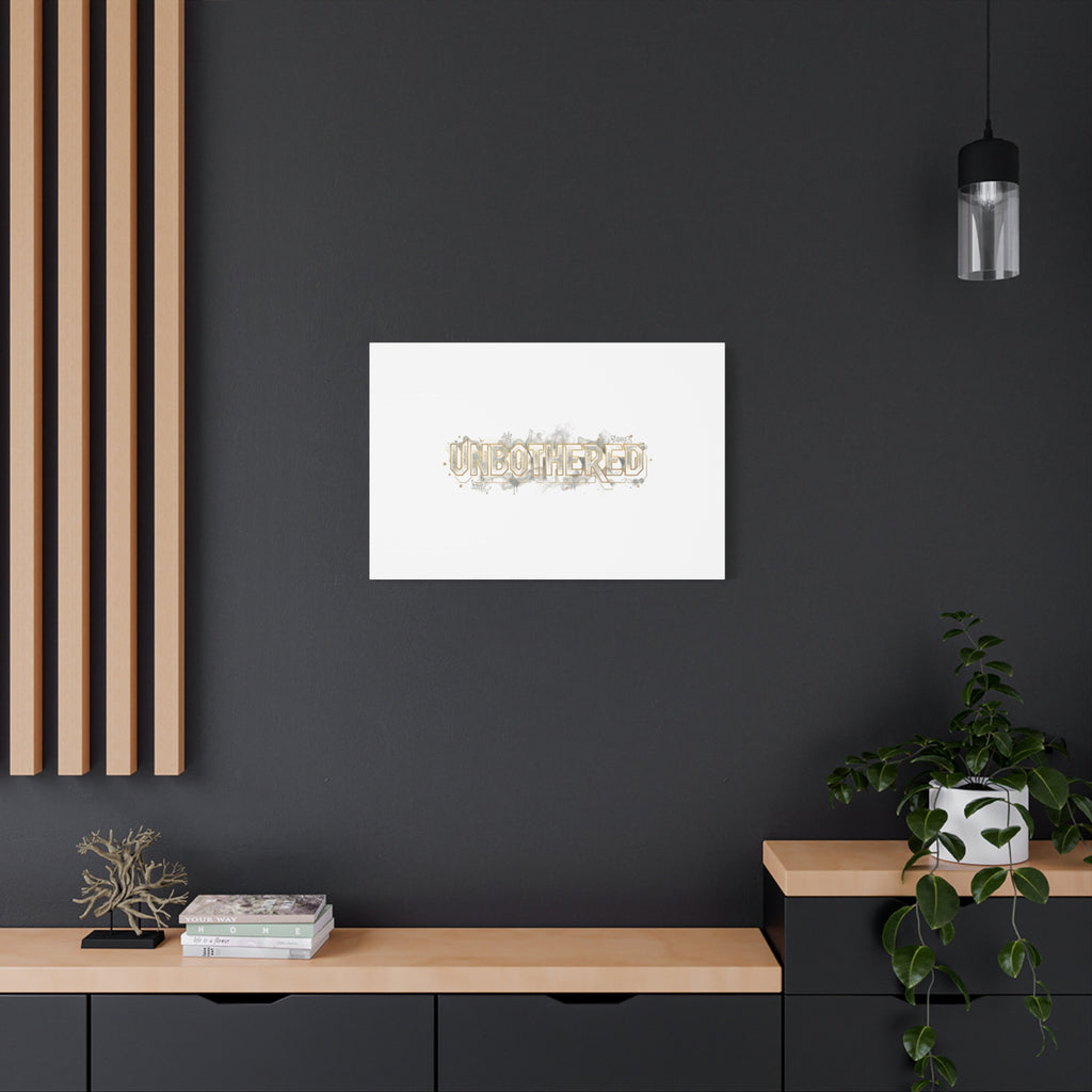 Unbothered Typography Canvas | Cost of Living Humor, BrokeLife Poster