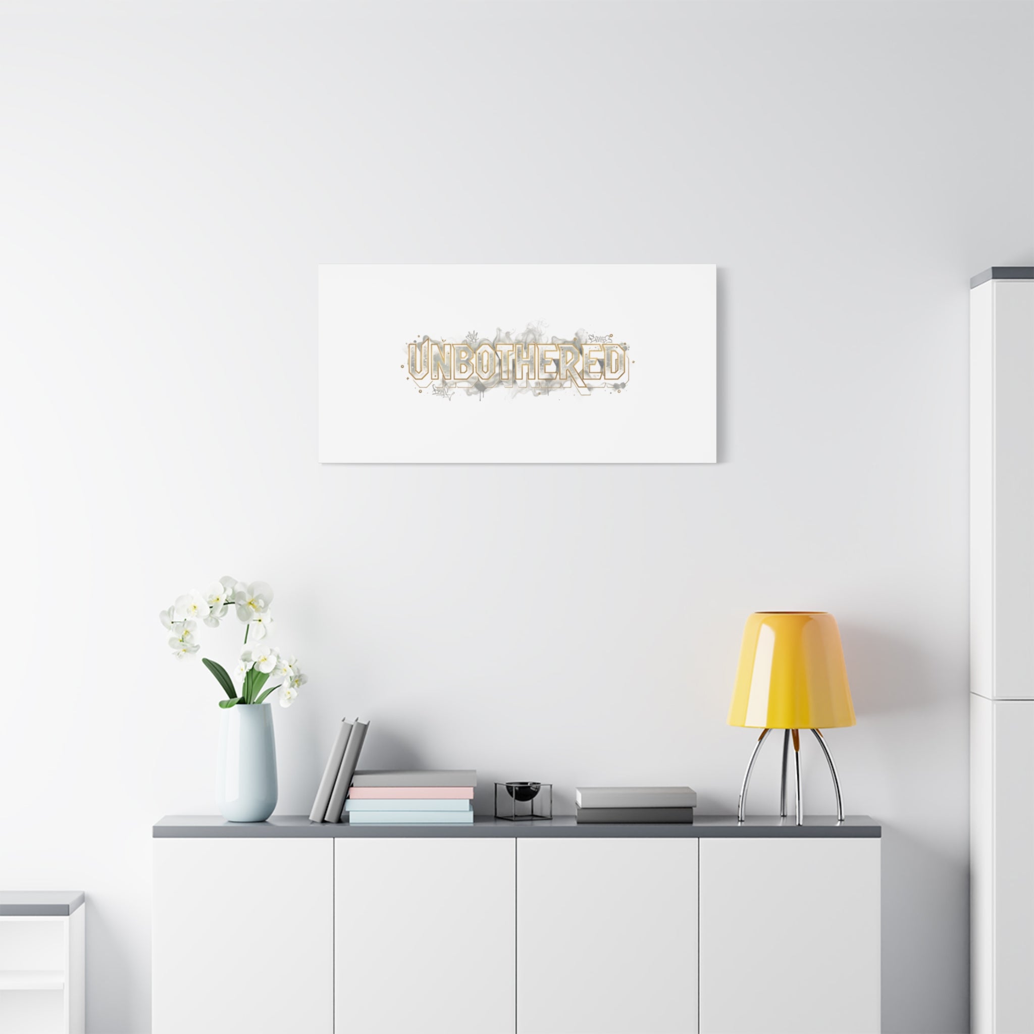 Unbothered Typography Canvas | Cost of Living Humor, BrokeLife Poster
