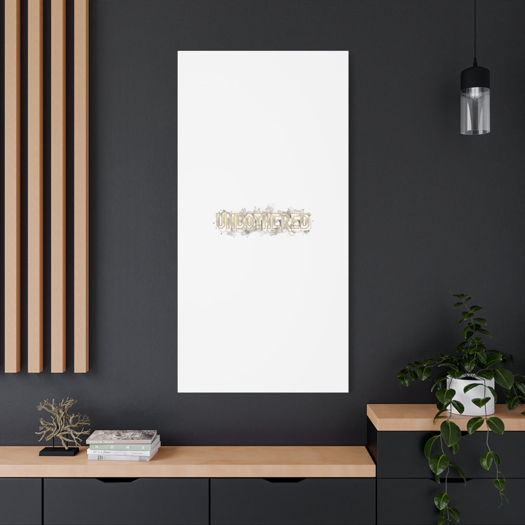 Unbothered Typography Canvas | Cost of Living Humor, BrokeLife Poster