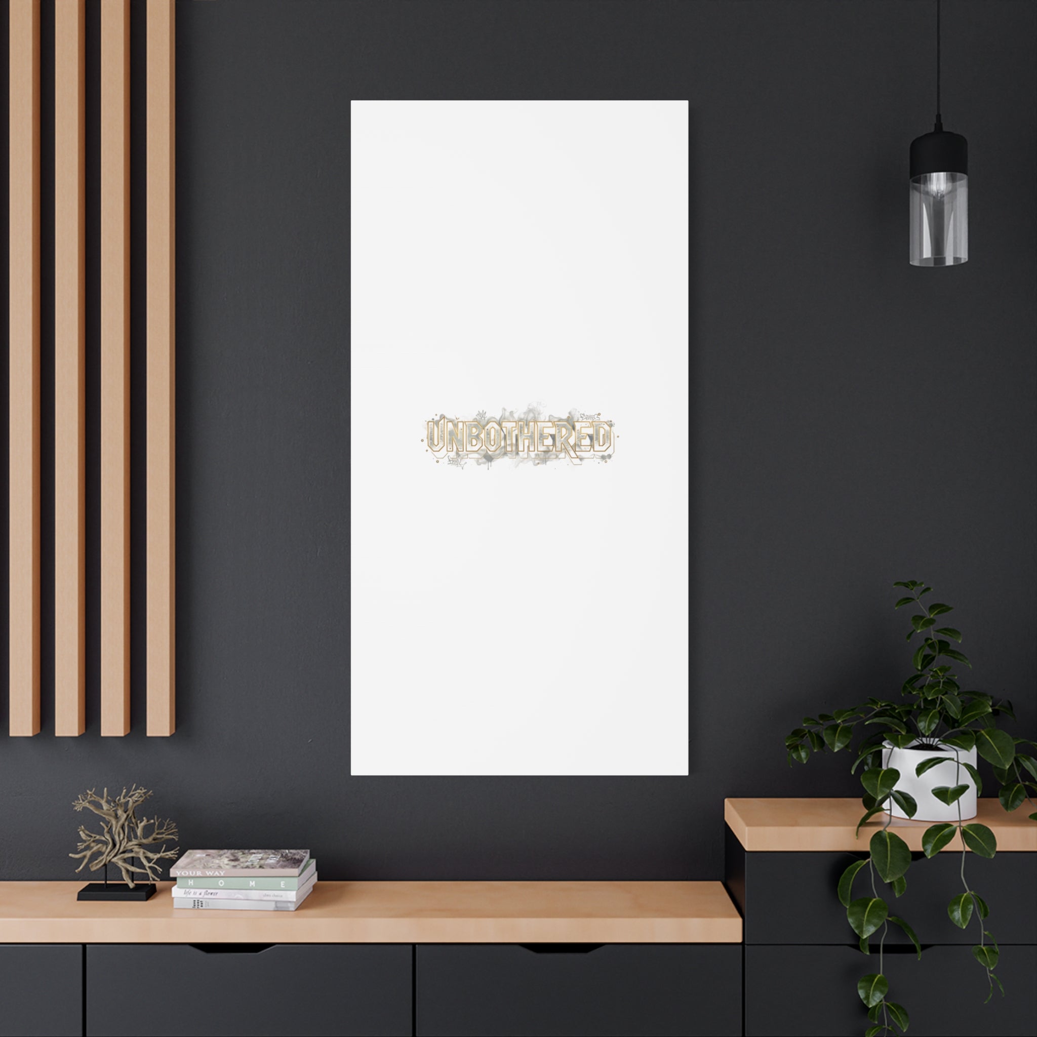 Unbothered Typography Canvas | Cost of Living Humor, BrokeLife Poster
