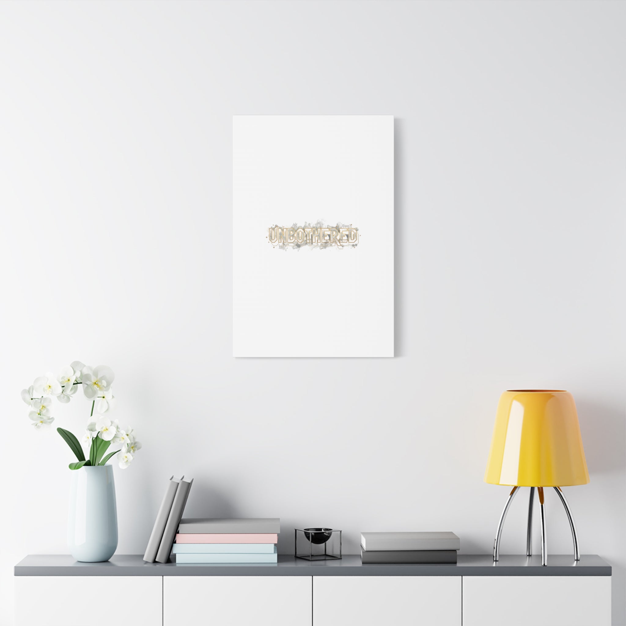 Unbothered Typography Canvas | Cost of Living Humor, BrokeLife Poster