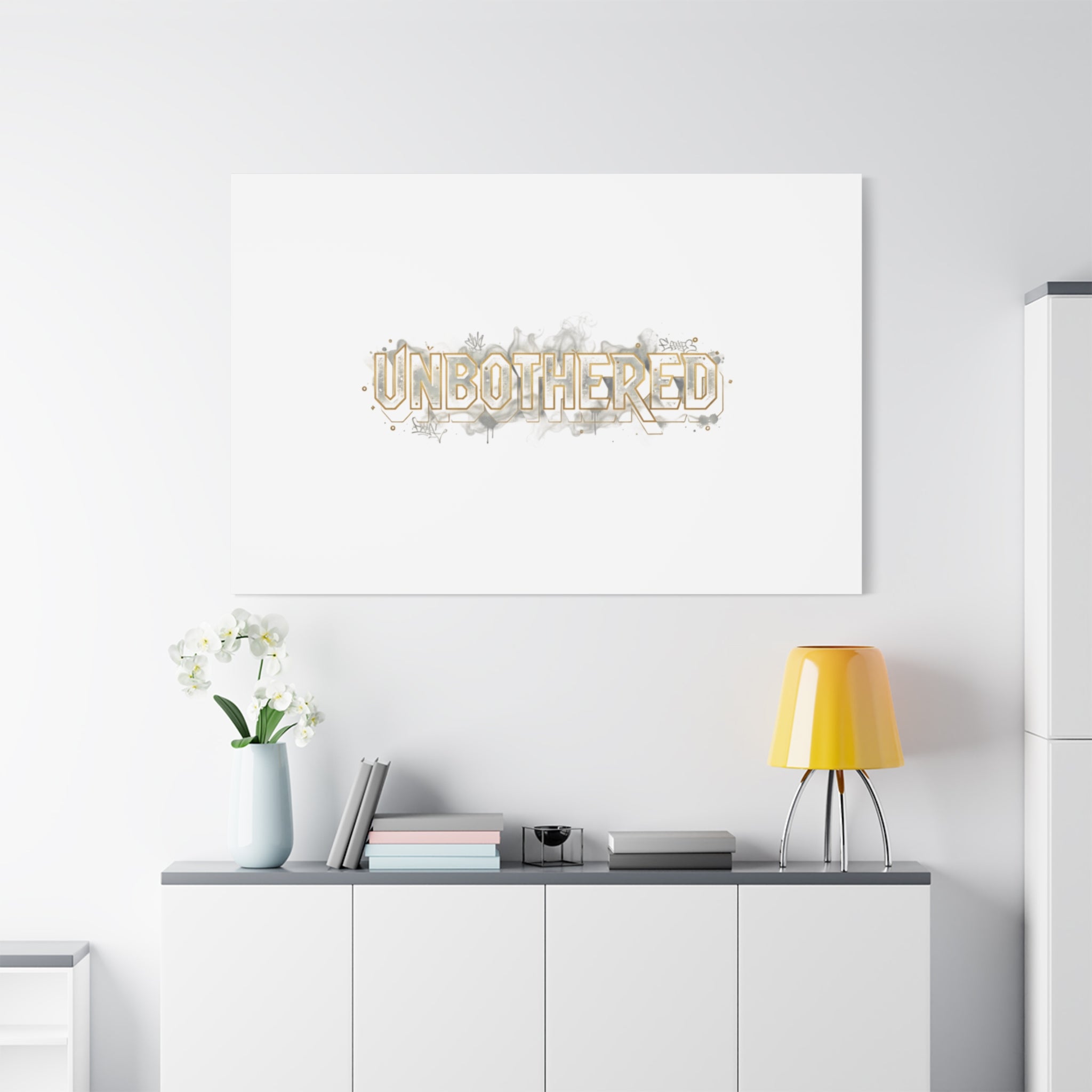 Unbothered Typography Canvas | Cost of Living Humor, BrokeLife Poster