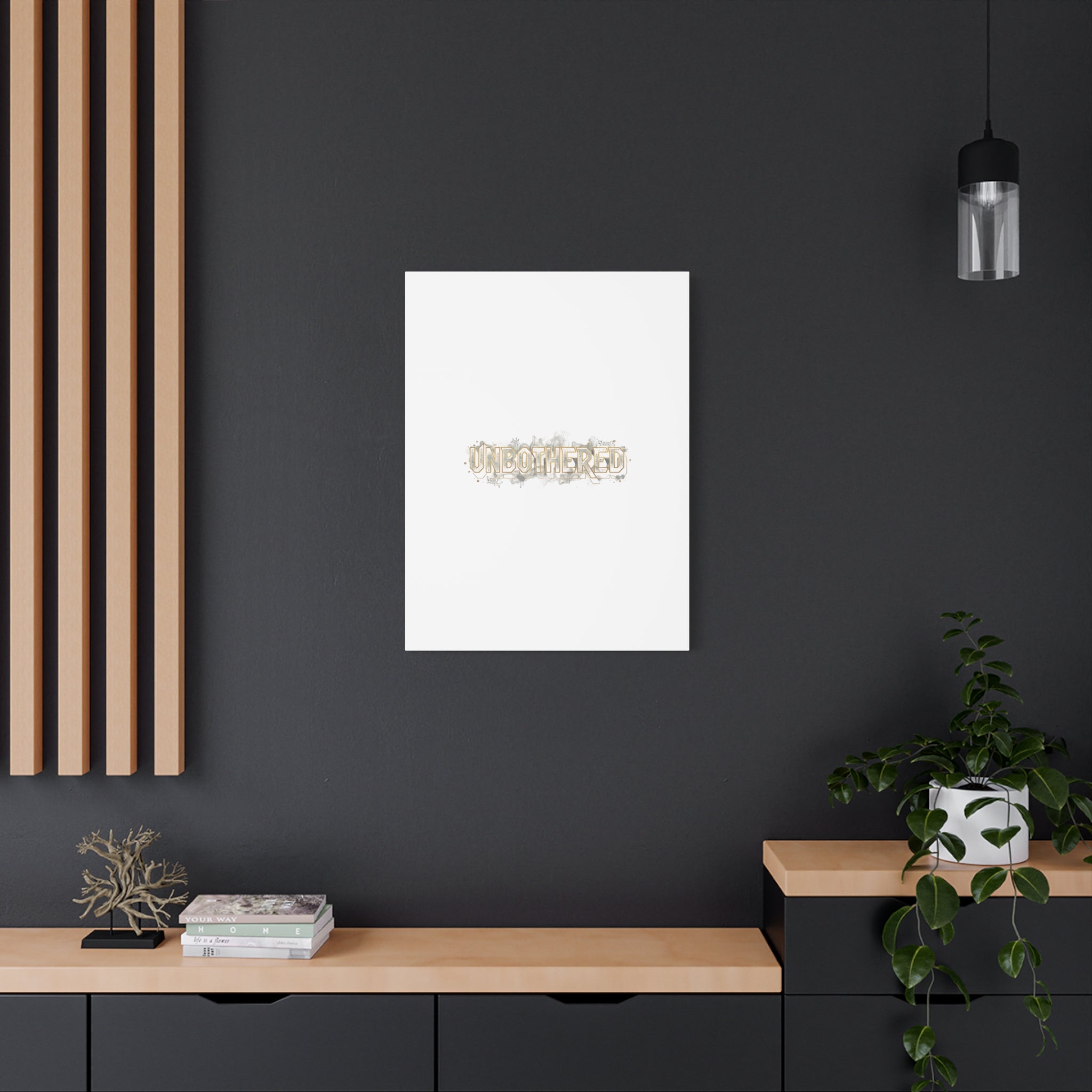 Unbothered Typography Canvas | Cost of Living Humor, BrokeLife Poster