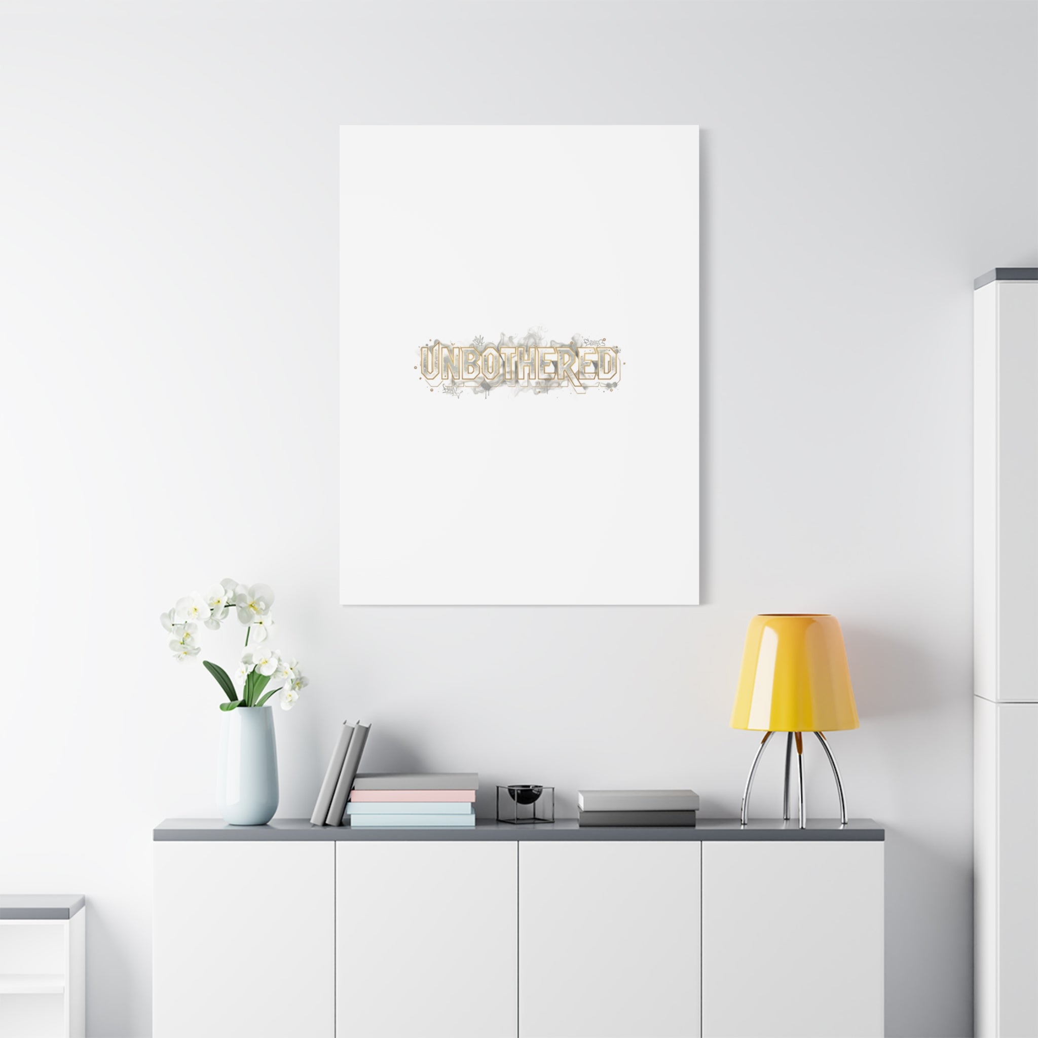 Unbothered Typography Canvas | Cost of Living Humor, BrokeLife Poster