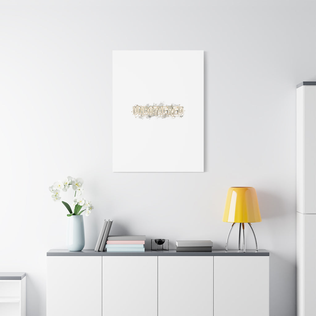 Unbothered Typography Canvas | Cost of Living Humor, BrokeLife Poster