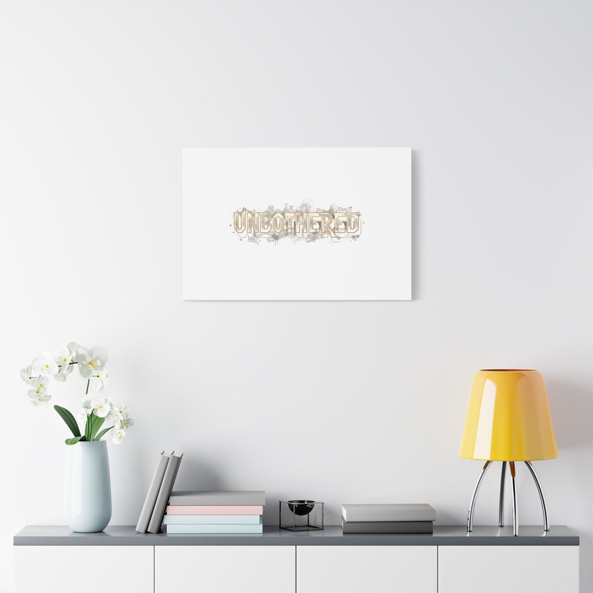 Unbothered Typography Canvas | Cost of Living Humor, BrokeLife Poster