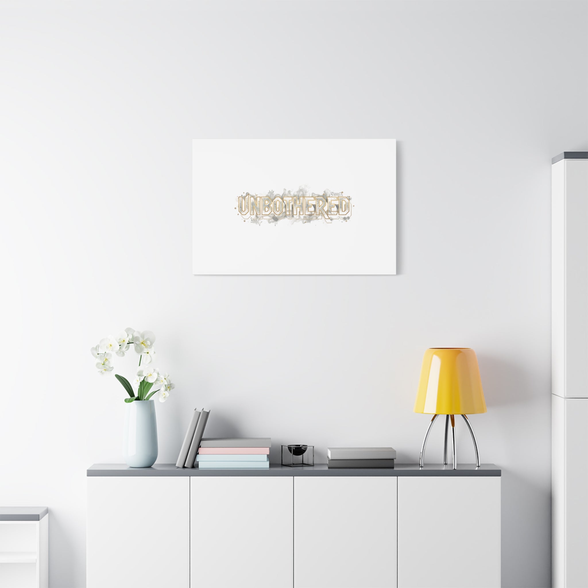 Unbothered Typography Canvas | Cost of Living Humor, BrokeLife Poster