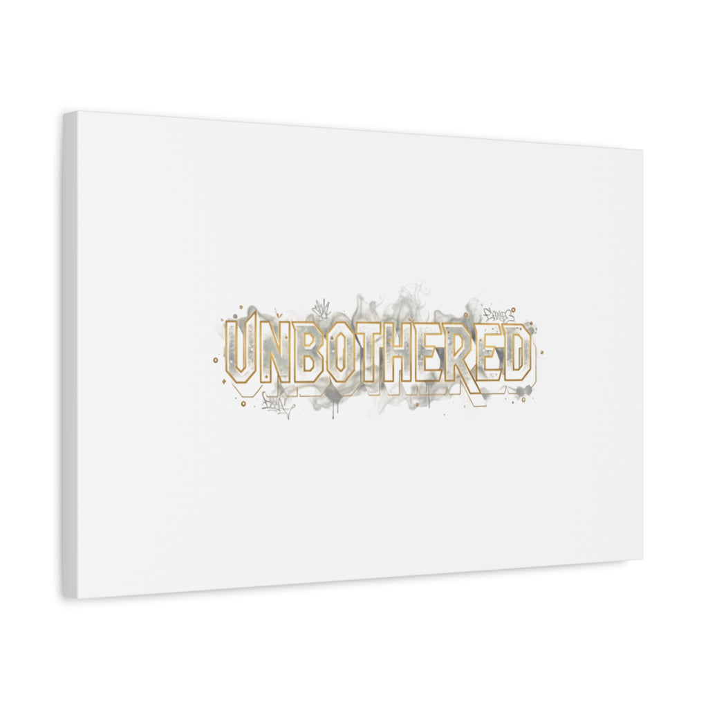 Unbothered Typography Canvas | Cost of Living Humor, BrokeLife Poster