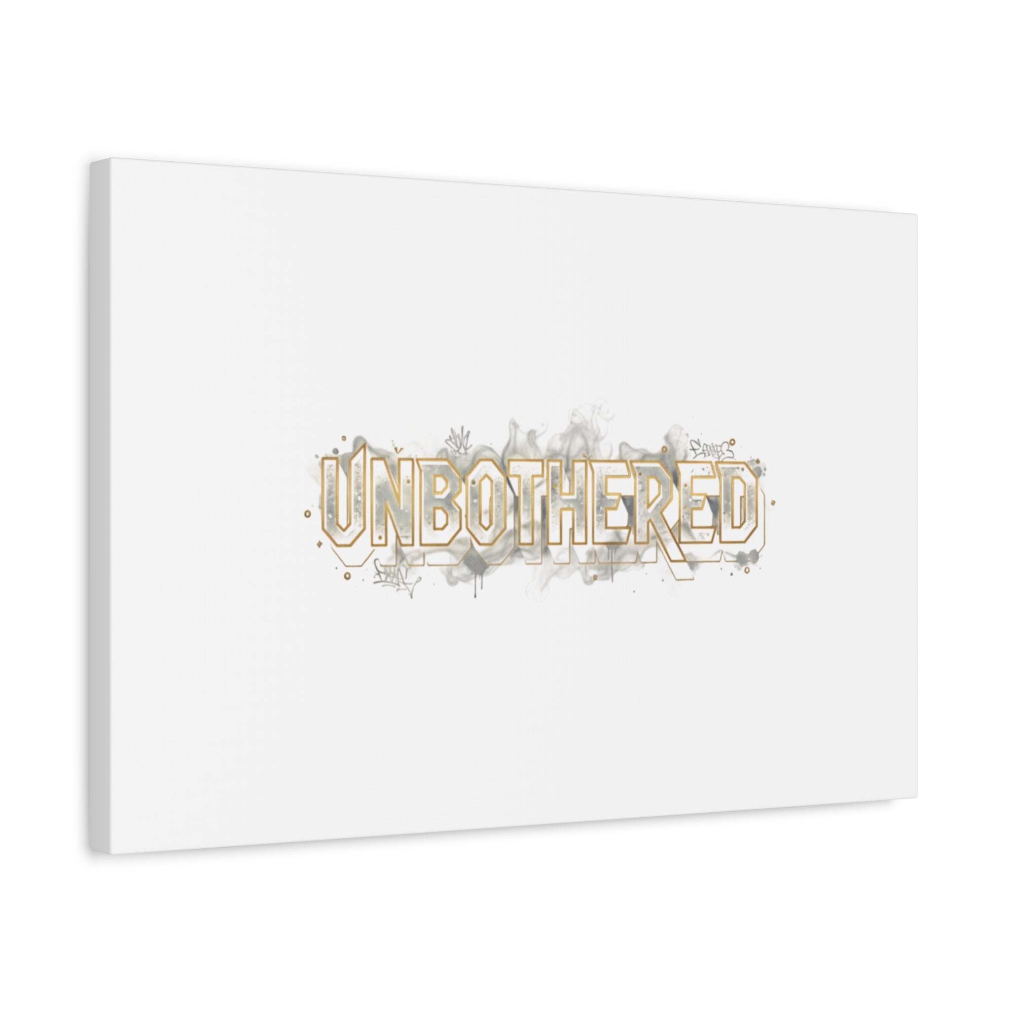 Unbothered Typography Canvas | Cost of Living Humor, BrokeLife Poster
