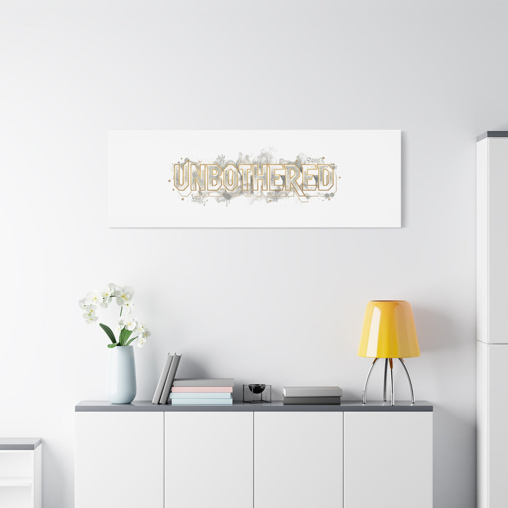 Unbothered Typography Canvas | Cost of Living Humor, BrokeLife Poster