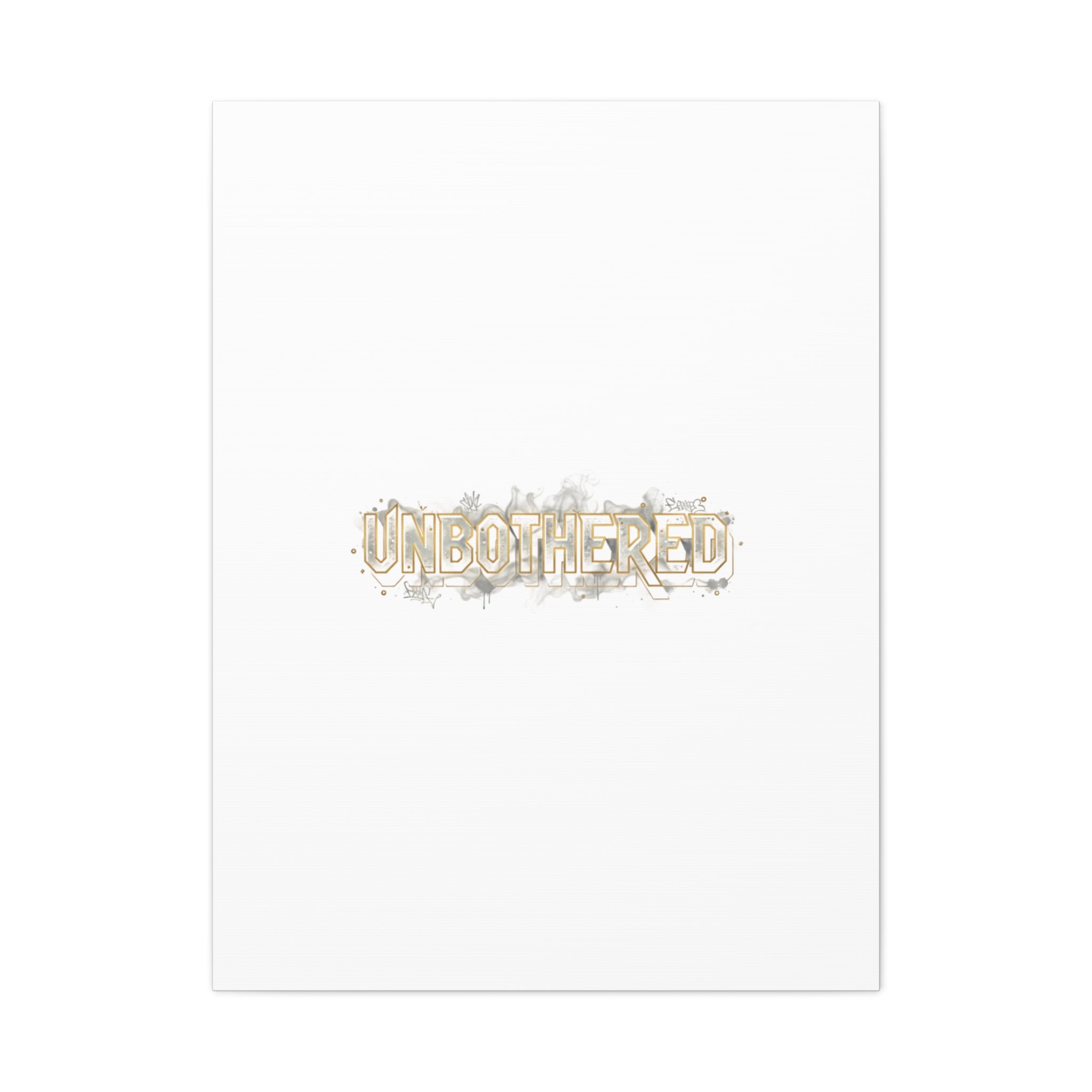 Unbothered Typography Canvas | Cost of Living Humor, BrokeLife Poster