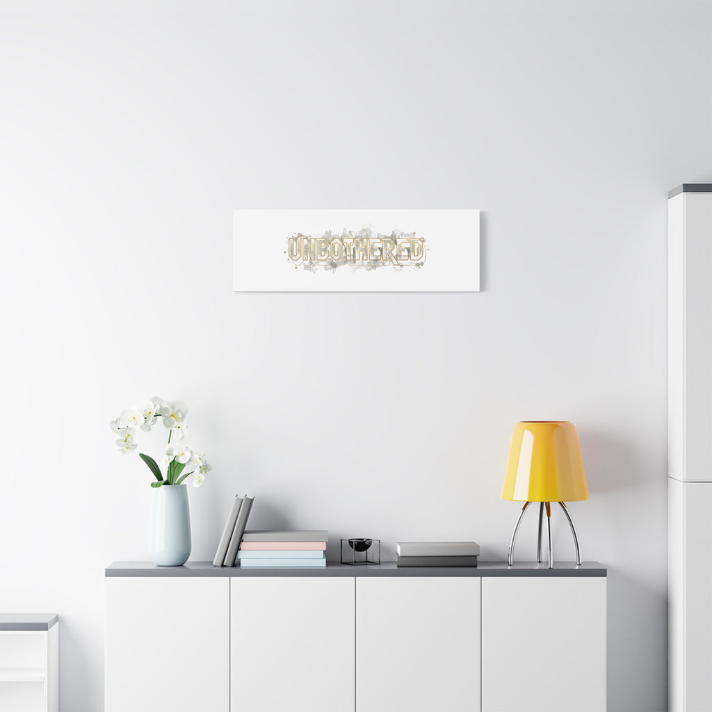 Unbothered Typography Canvas | Cost of Living Humor, BrokeLife Poster