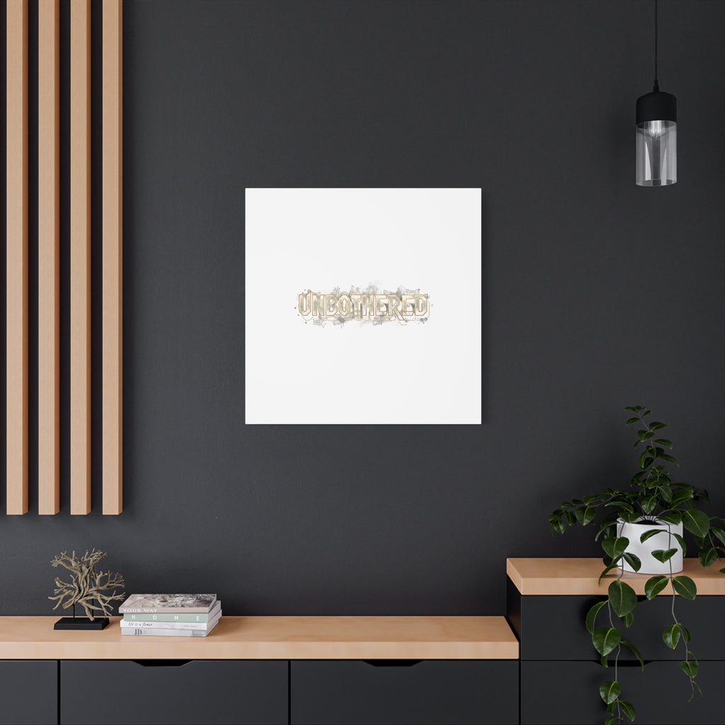 Unbothered Typography Canvas | Cost of Living Humor, BrokeLife Poster