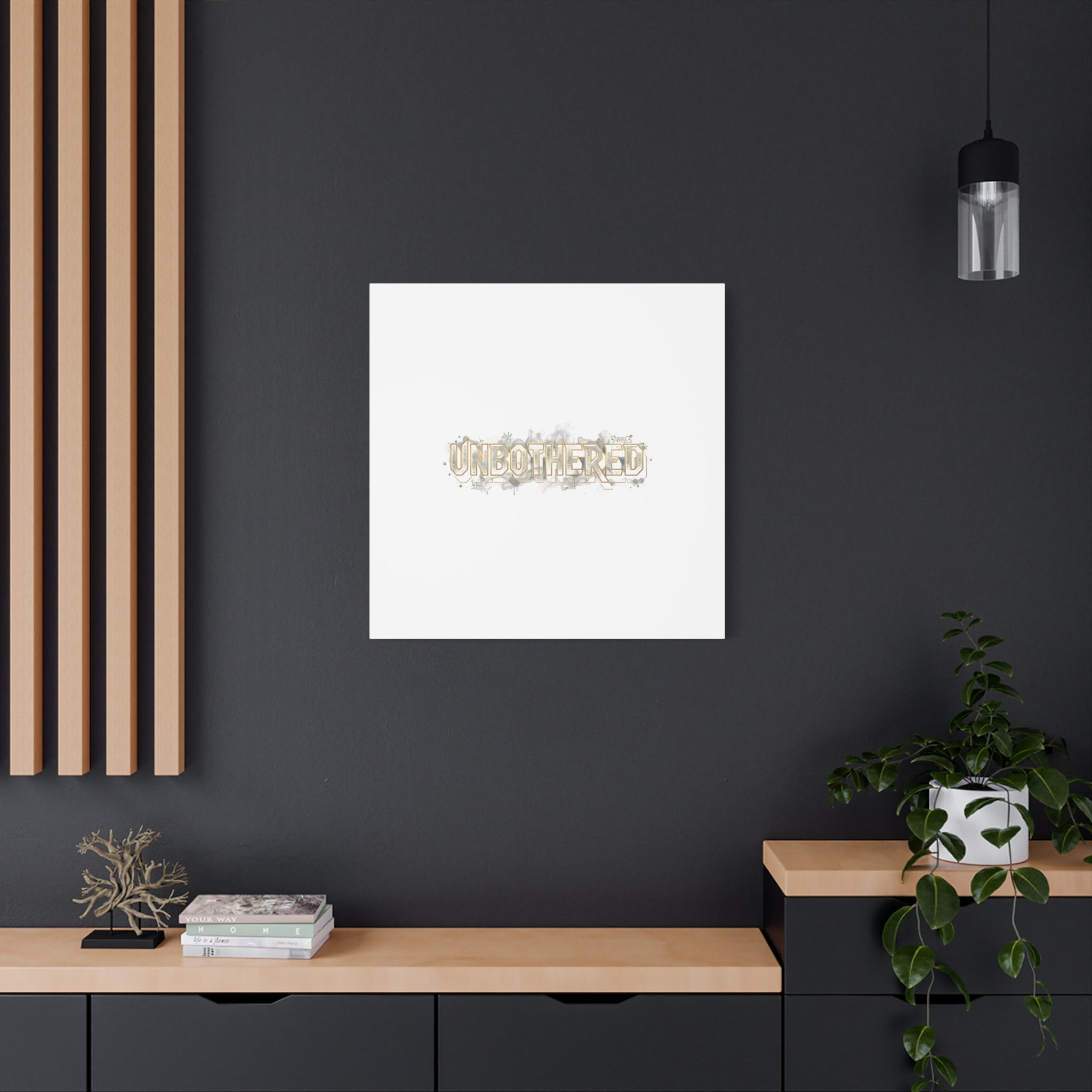 Unbothered Typography Canvas | Cost of Living Humor, BrokeLife Poster